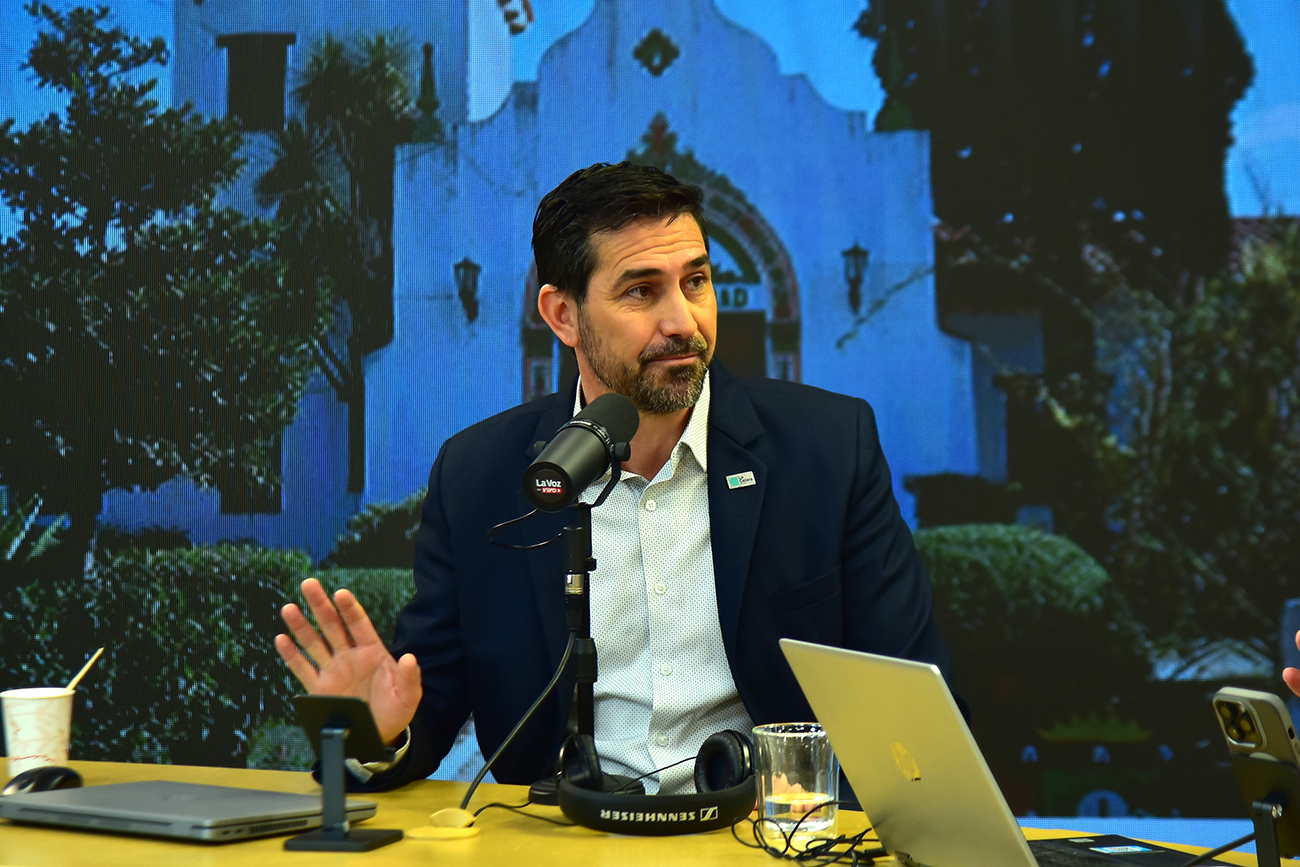 Fernando Rambaldi, intendente de La Calera, en La Voz en vivo. (Pedro Castillo / La Voz)