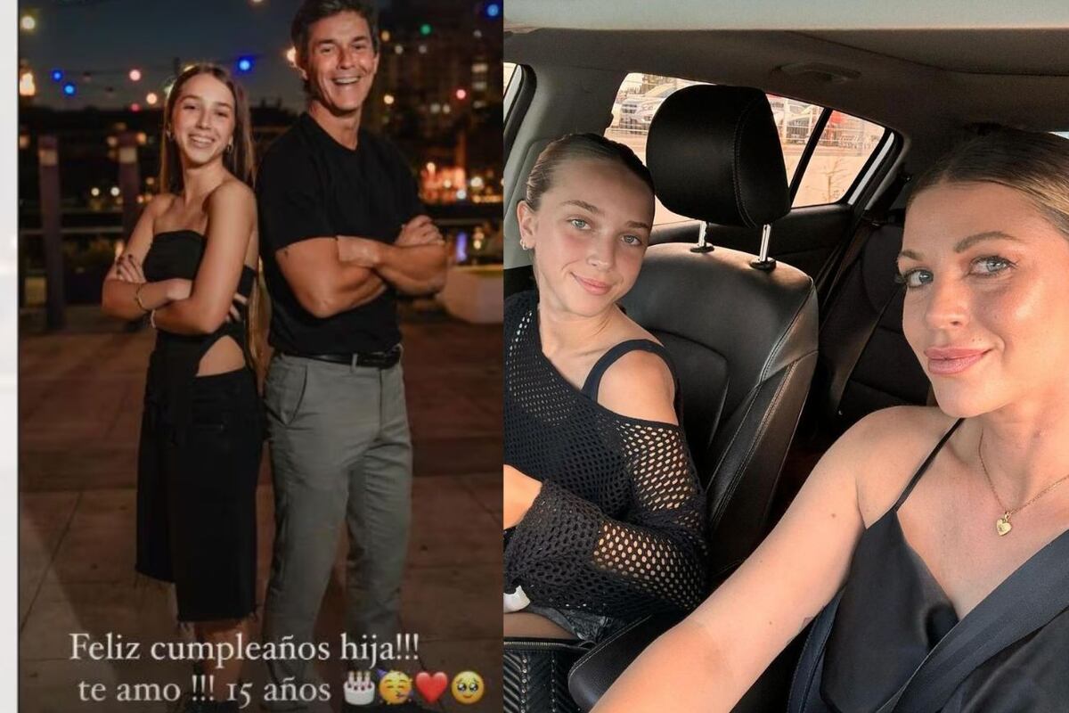 Olivia, la hija de Mariano Martínez y Juliana Giambroni está celebrando sus 15 años (Captura de pantalla).
