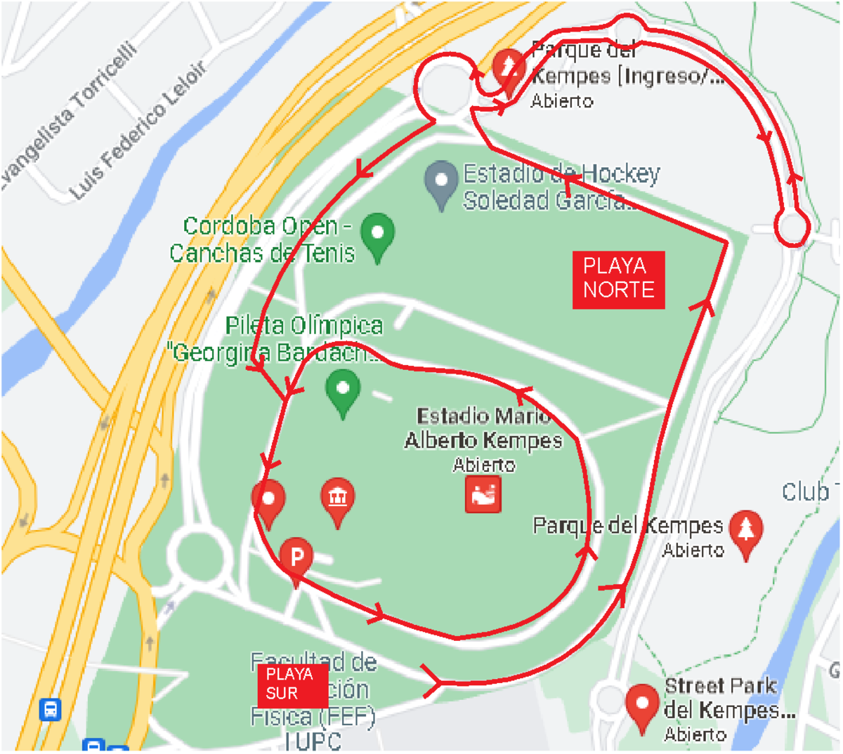Las calles por las que pasará la vuelta ciclística más grande del país. (Gentileza Muncipalidad)