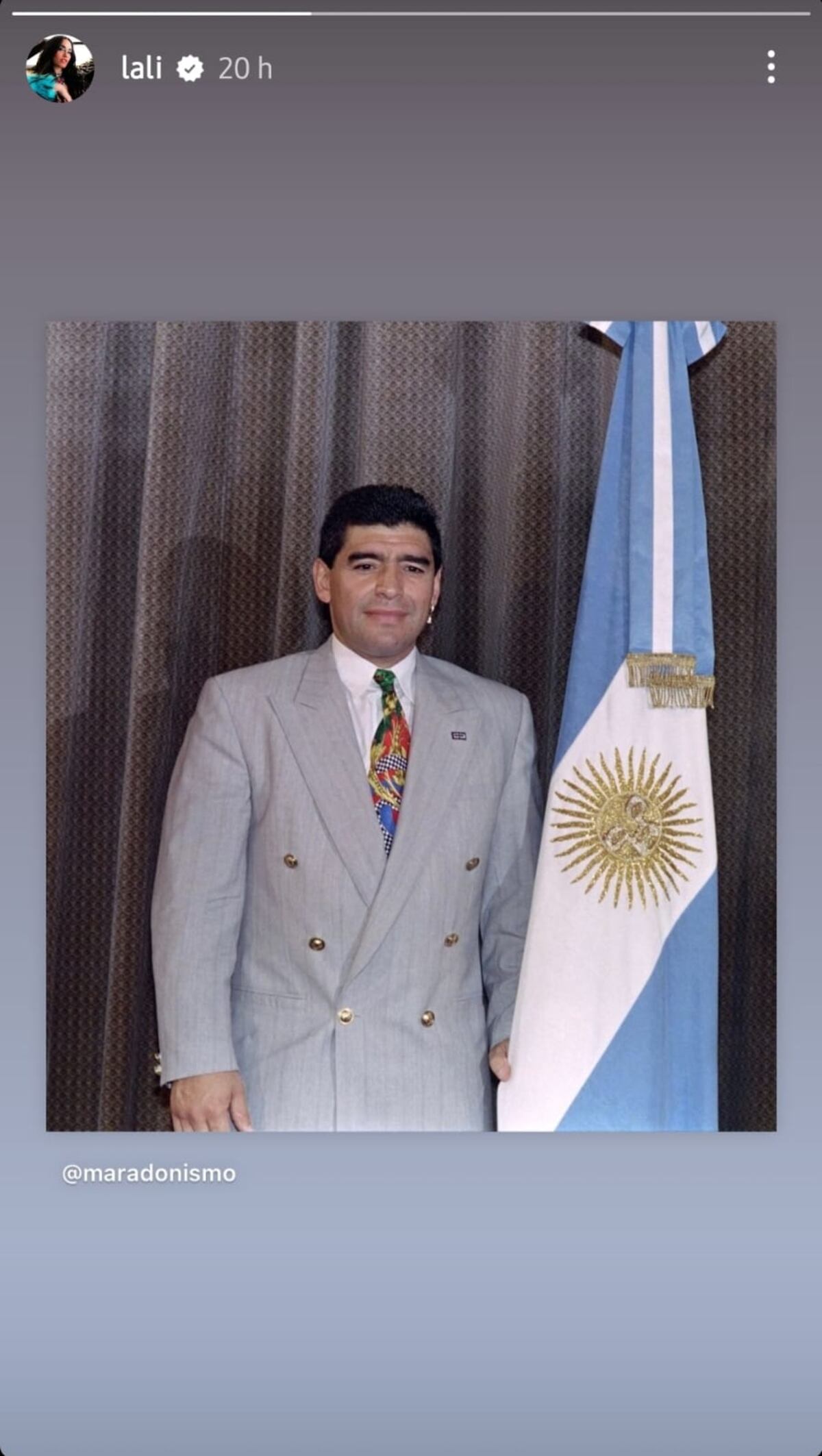 Lali y su posteo antes del triunfo de Javier Milei (Captura de pantalla)