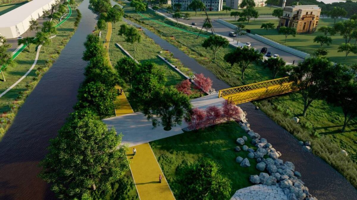 Imagen proyectada de un aspecto de la obra (Municipalidad de Córdoba)