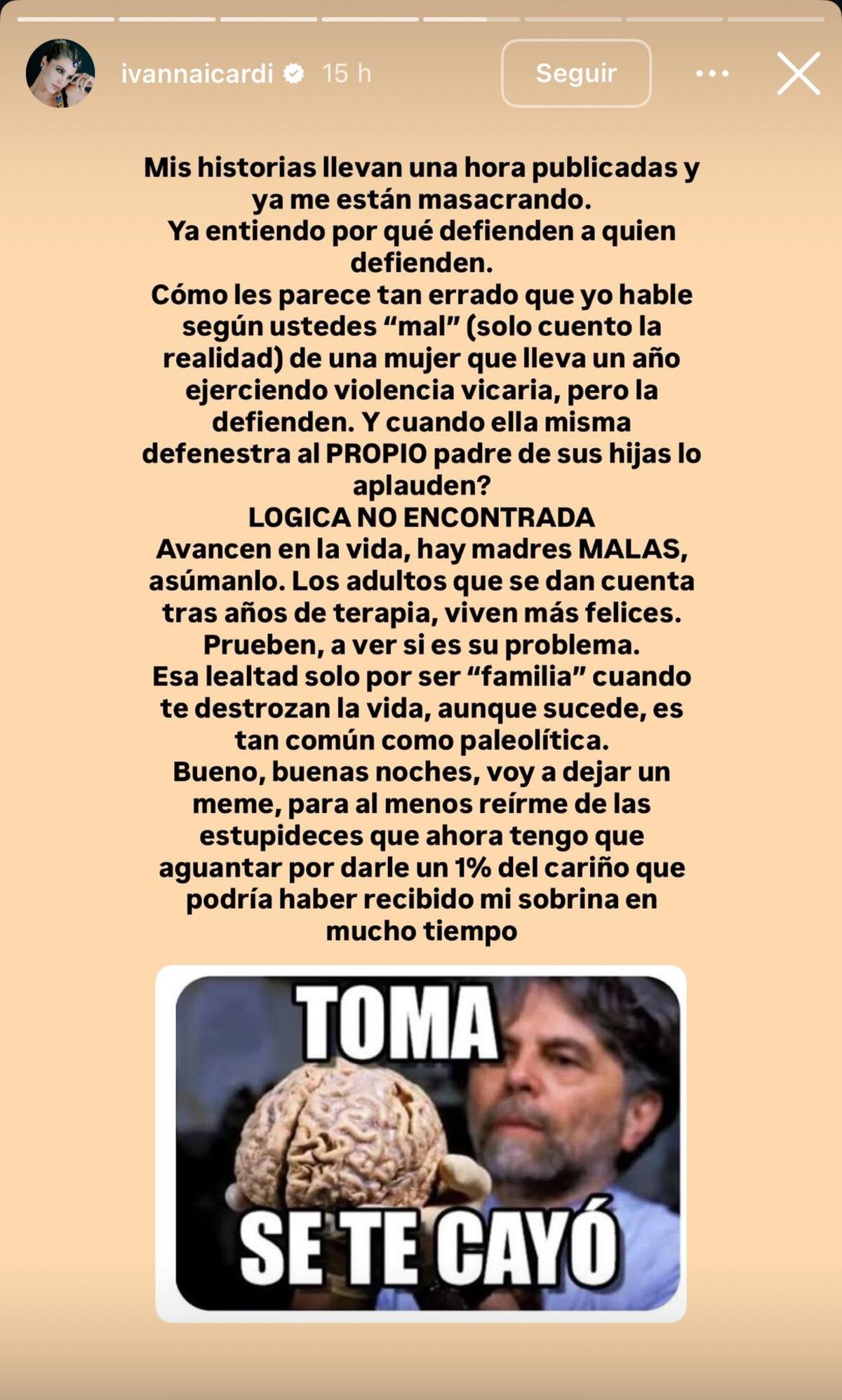 El durísimo mensaje de Ivana Icardi para Wanda Nara en medio de su saludo de cumpleaños para Isabella (Captura de pantalla)