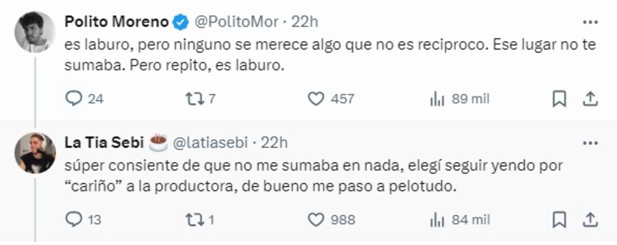 El descargo de Tía Sebi al salir del streaming del Cantando (Captura de pantalla)