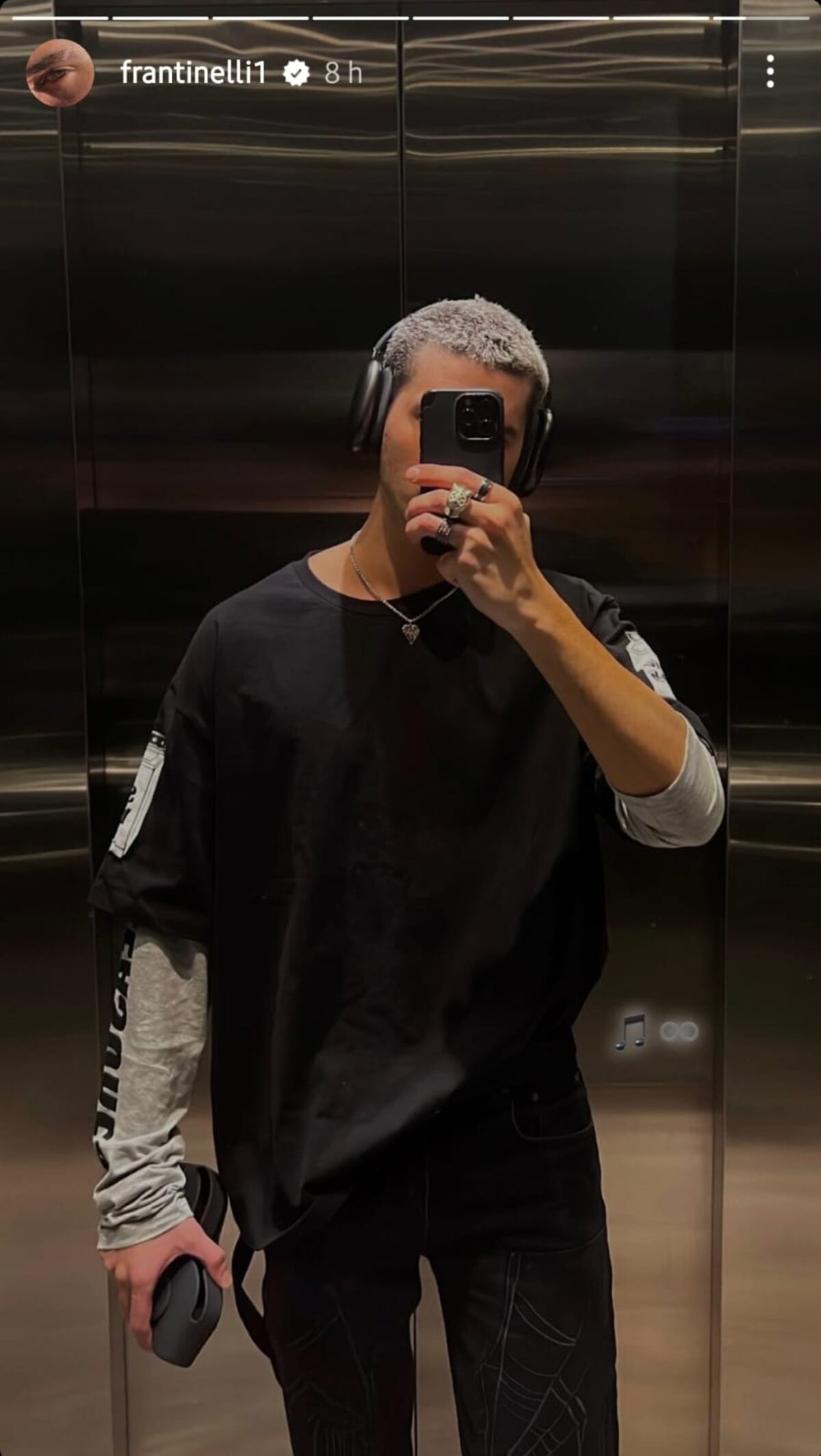 Francisco Tinelli compartió su paulatino y sorprendente cambio de look (Captura de pantalla)