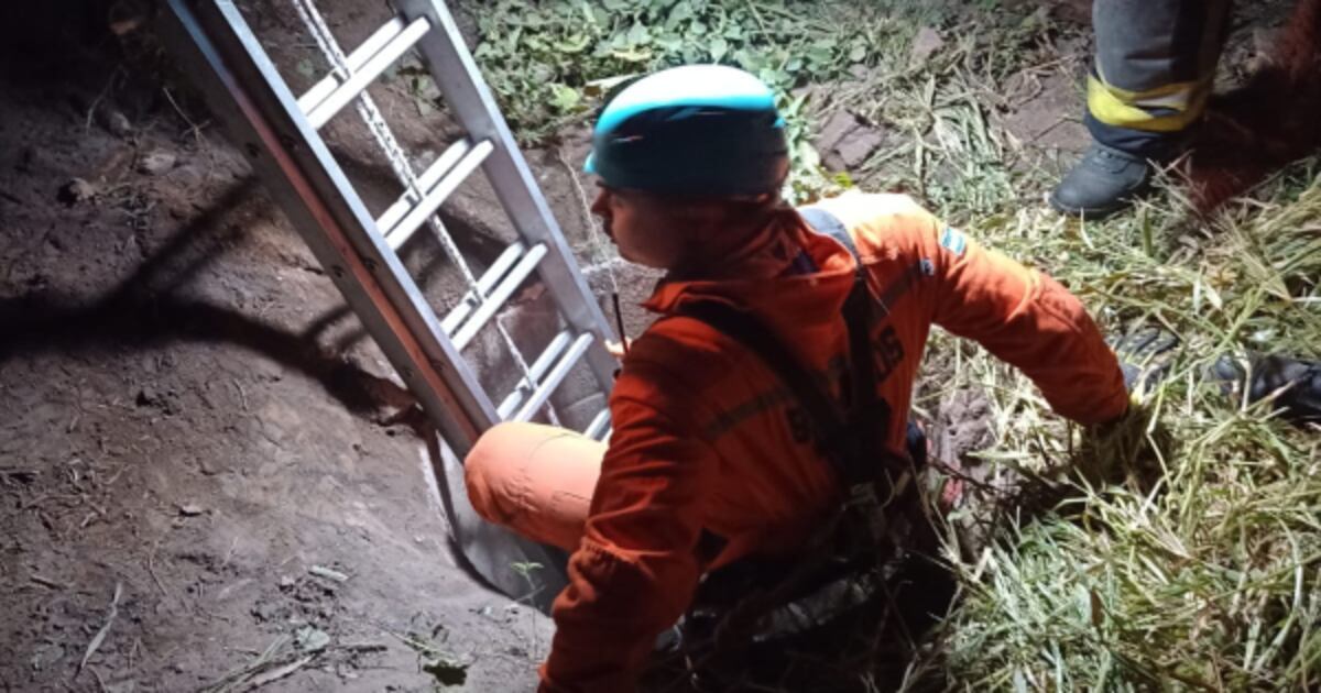 Uno de los bomberos que participó del rescate. (Gentileza Bomberos de Villa Nueva)