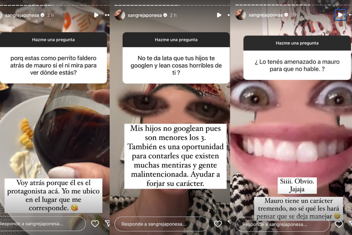 Las historias de la China Suárez respondiendo al hate de sus seguidores. (Foto: Captura de pantalla)