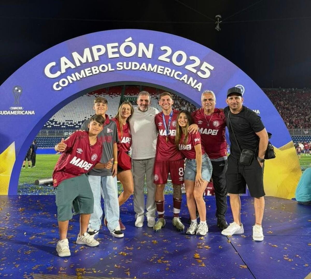 Franco Watson y el título en la Copa Sudamericana. (Instagram Franco Watson).
