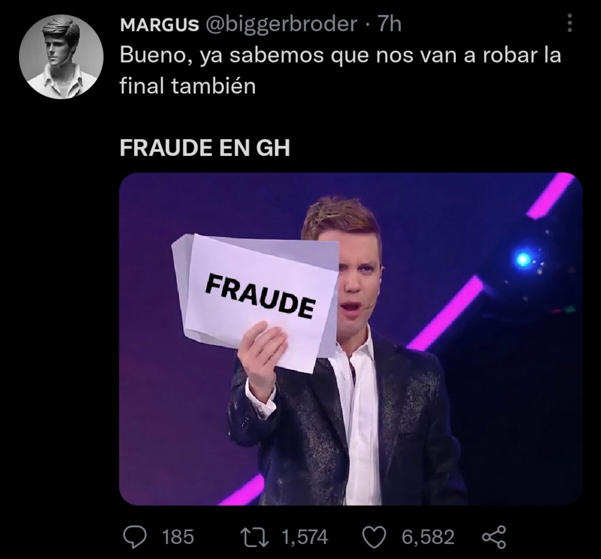 "Fraude en GH": En Twitter denunciaron a la producción del reality por arreglar la última gala de eliminación (Captura de pantalla)