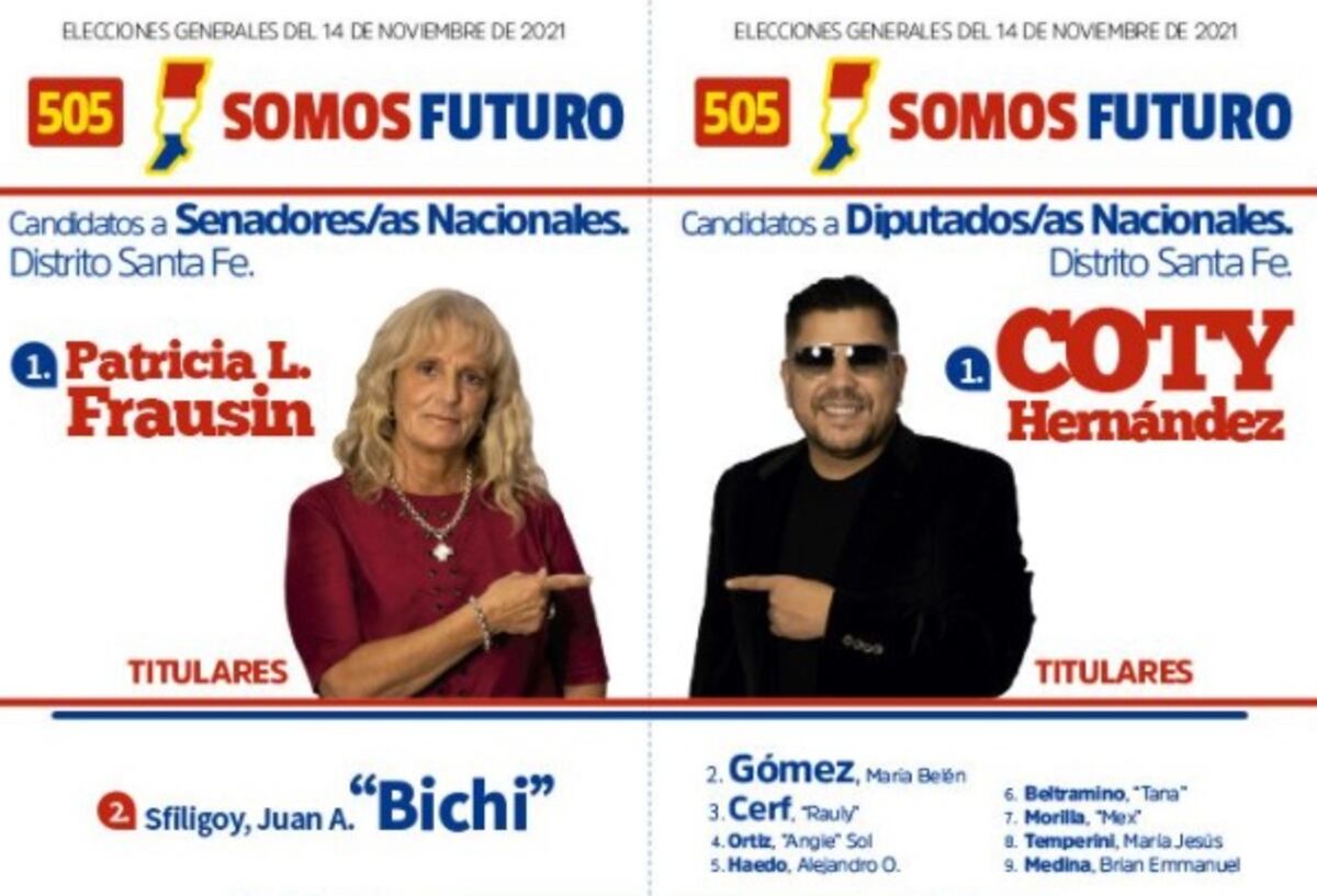 Boleta de Somos Futuro Santa Fe