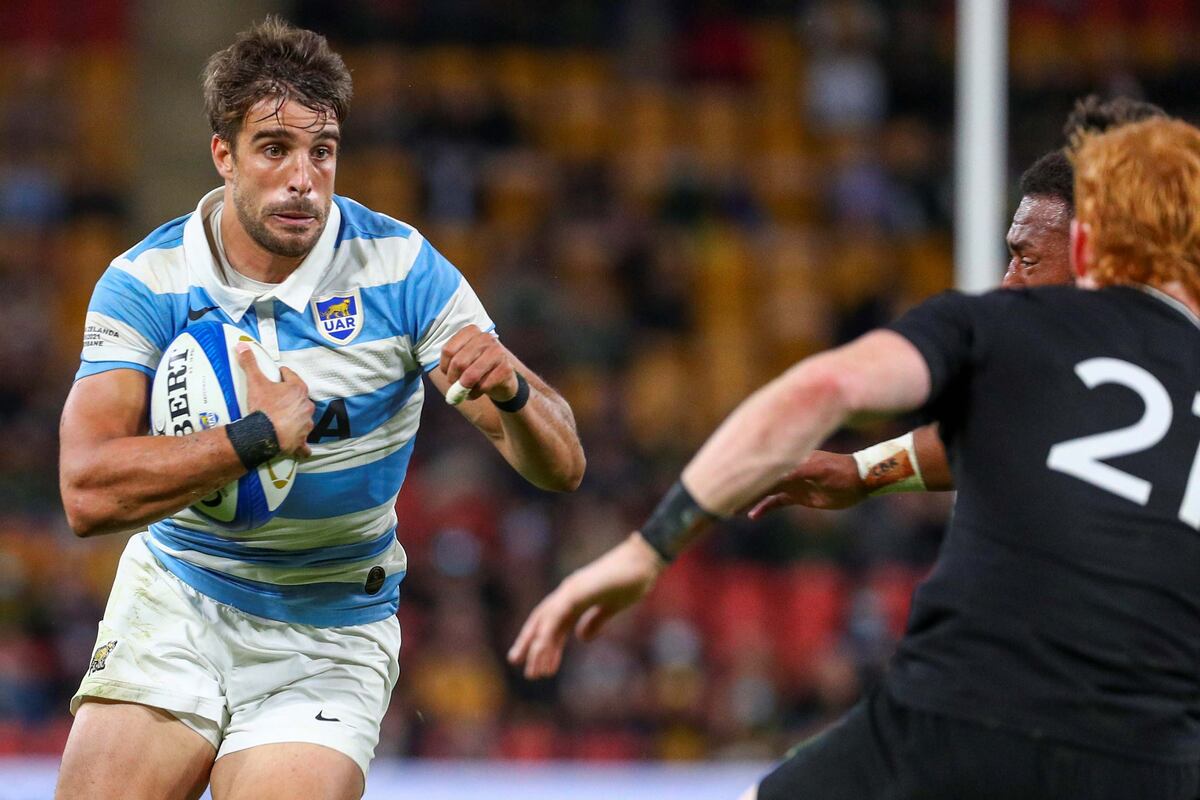Juan Cruz Mallía, fullback cordobés de Los Pumas. (AP)