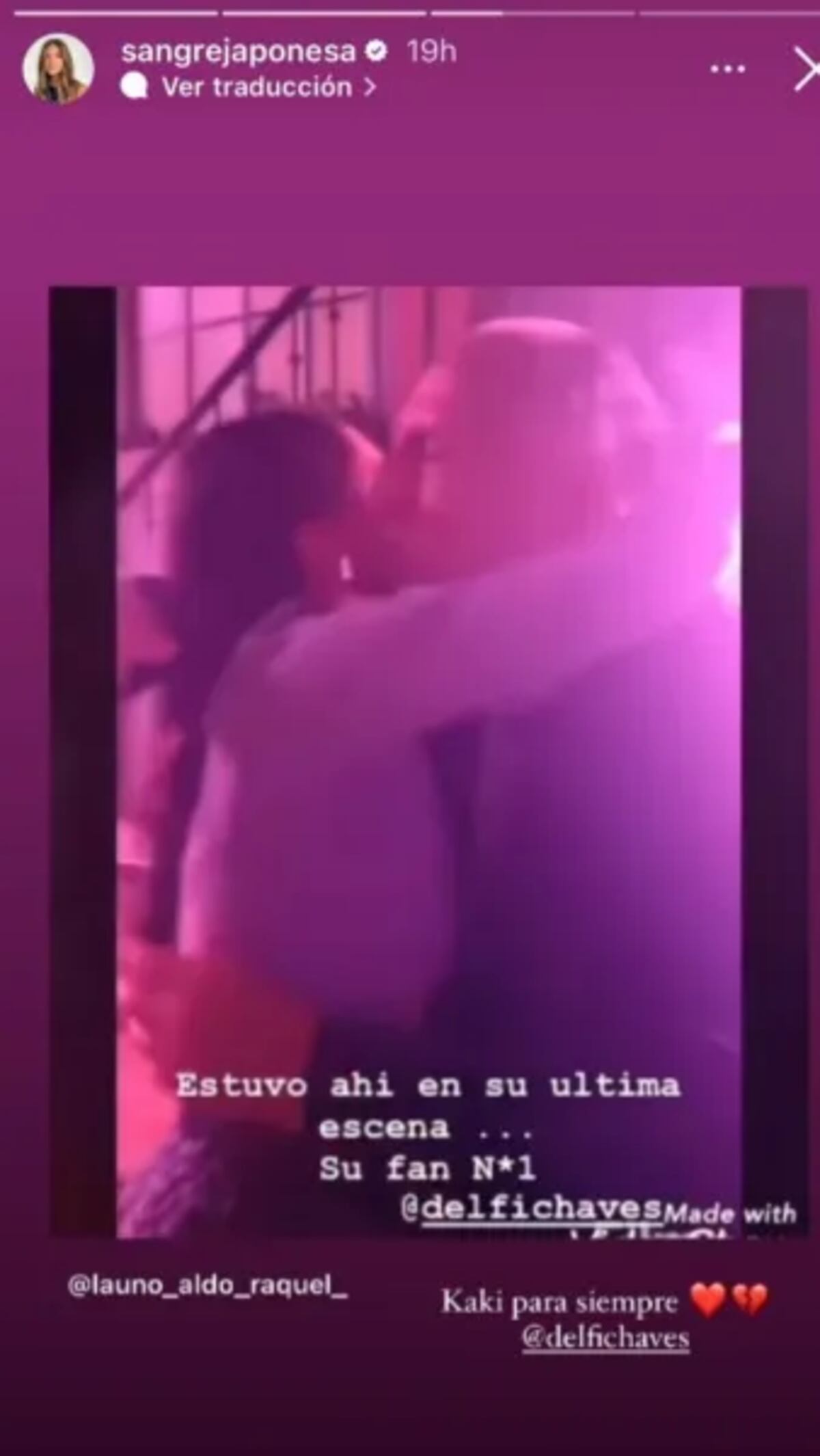 El saludo de China Suárez para Delfina Chaves. (Captura)