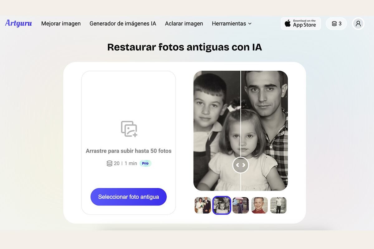 Optimizá la resolución de tus fotos familiares con el mejorador de imágenes Artguru.