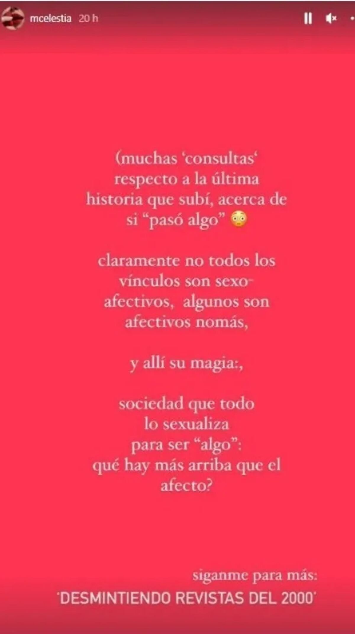 El descargo de Celeste Cid.