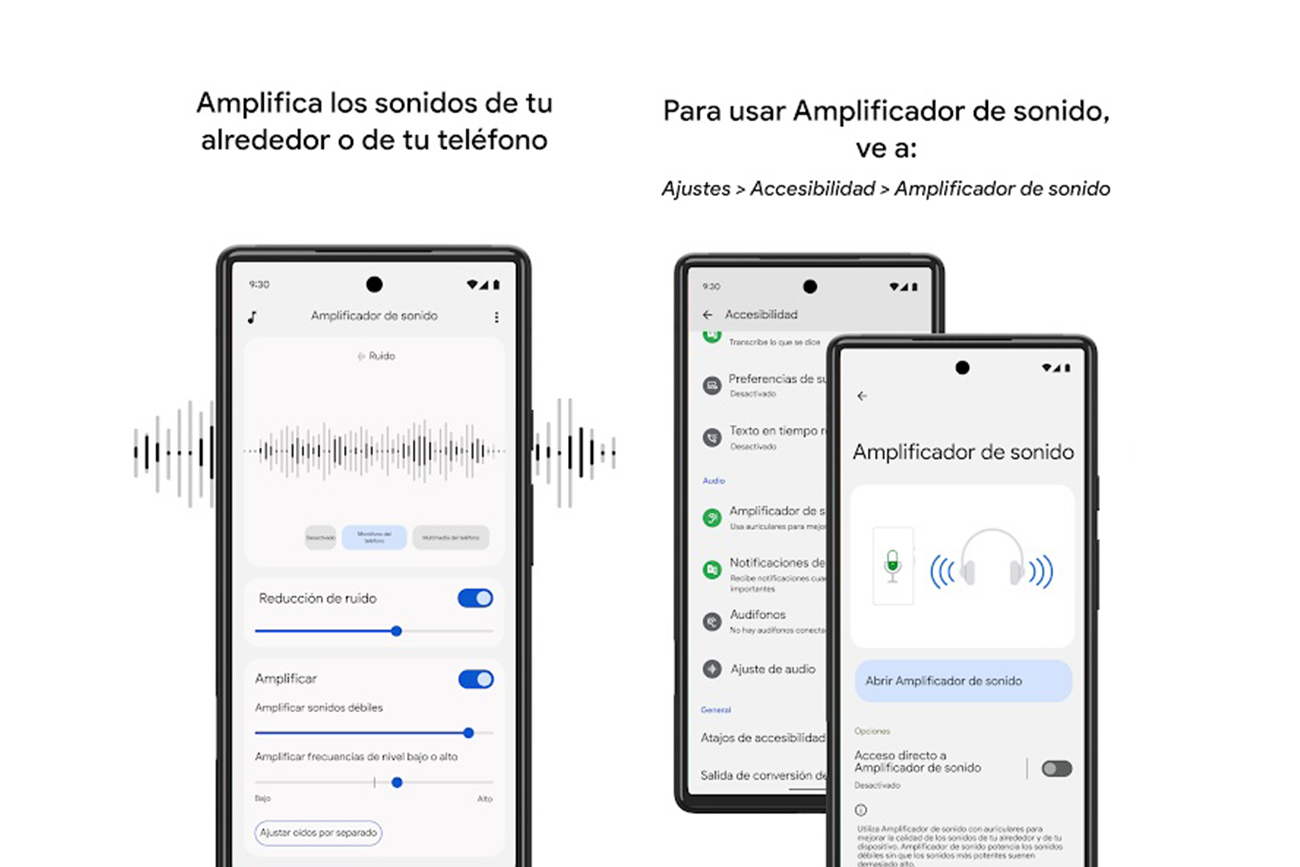 Amplificador de sonidos de Android.