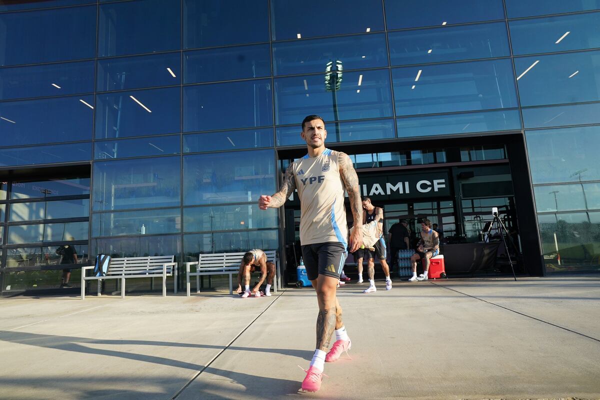 Argentina se entrena en el predio del Inter Miami.