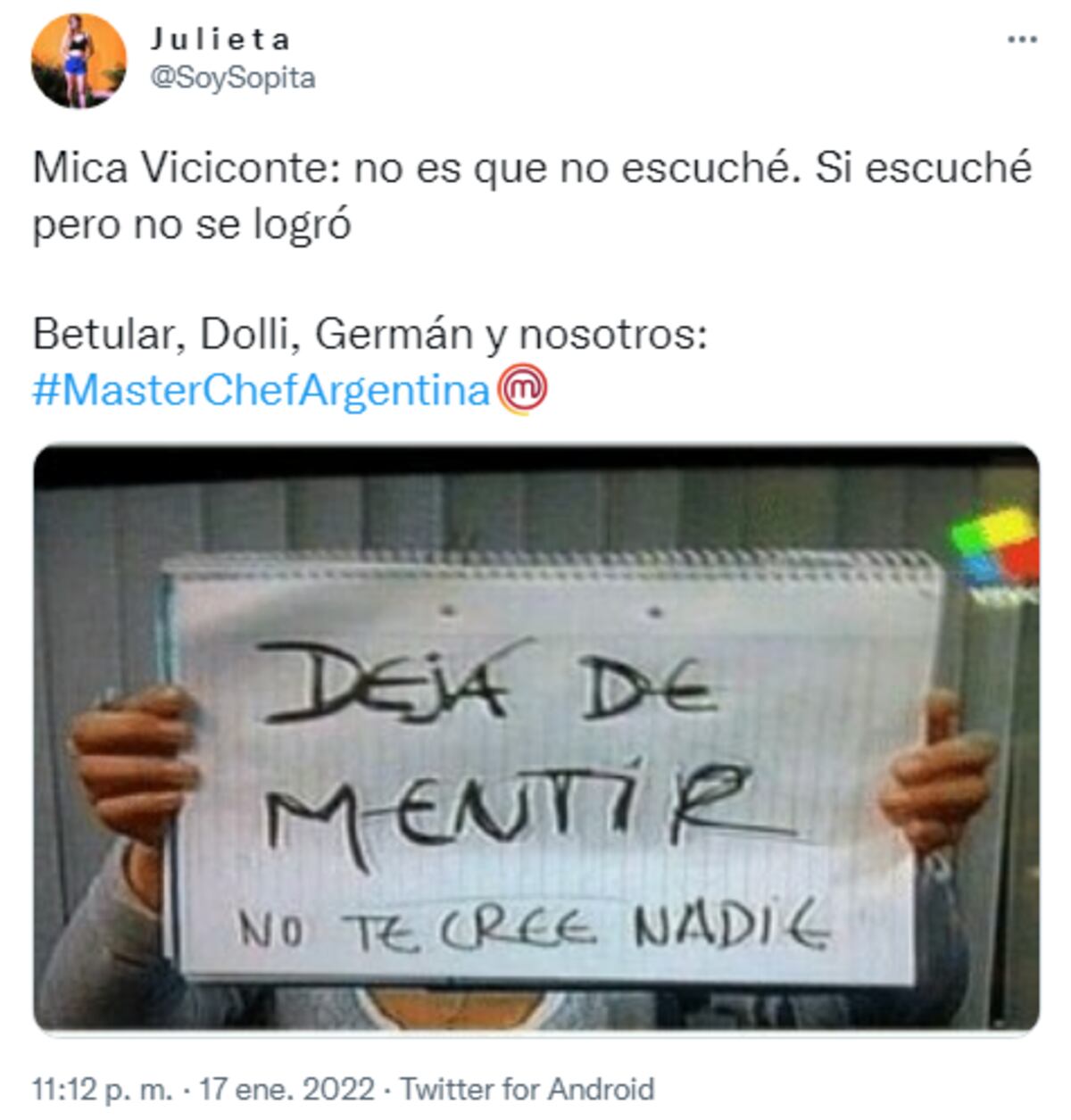 Los memes de Dolli Yrigoyen vs Mica Viciconte.