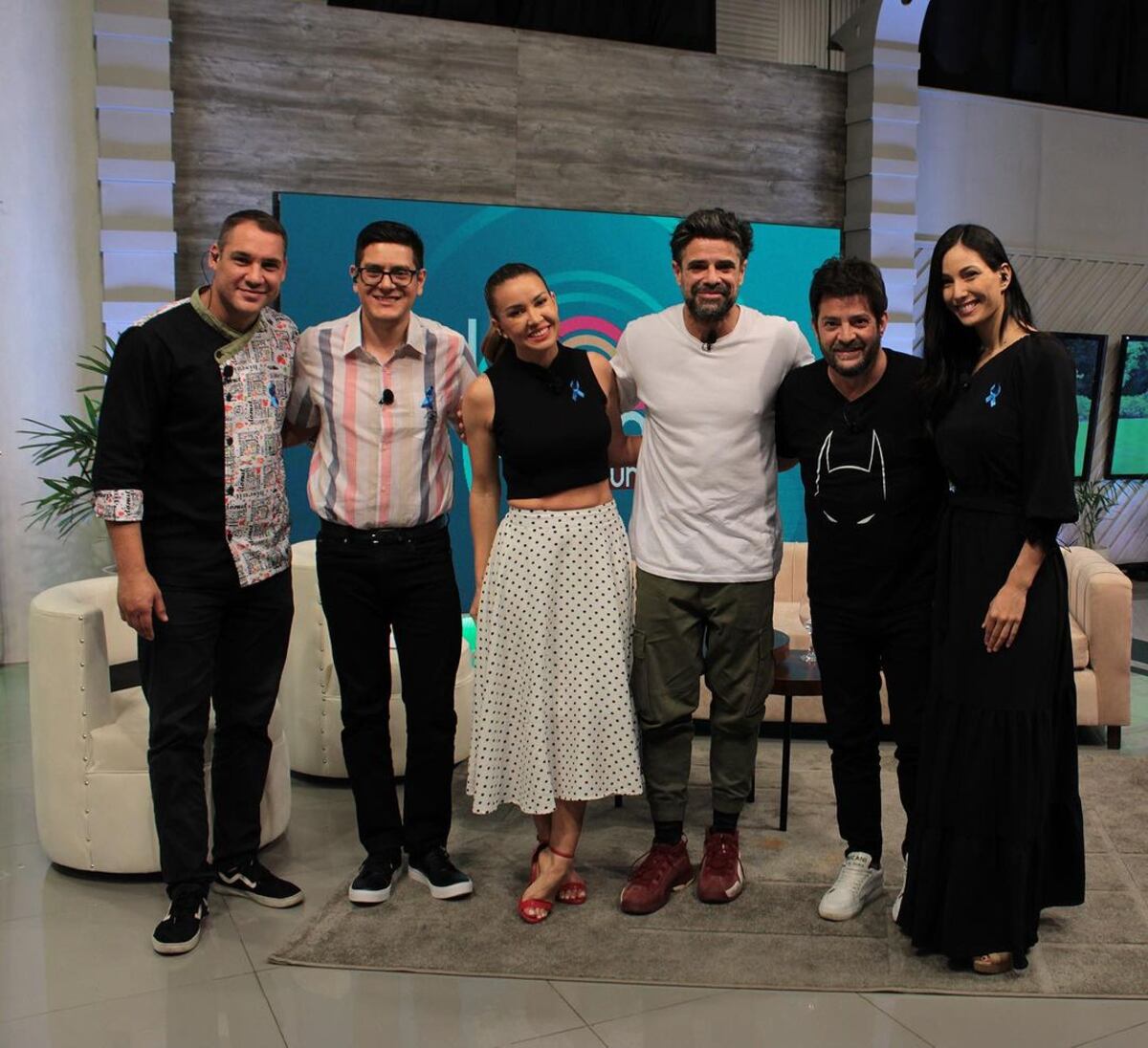 Luciano Castro y Pablo Raggo en "La mañana de Univisión".