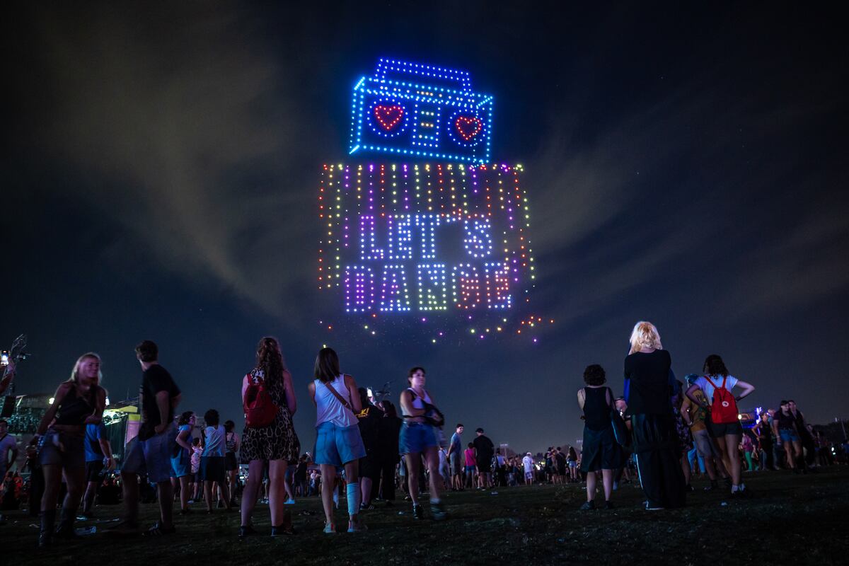 Lollapalooza 2025 y su impactante show de drones (fotos: Iluxman y Lumasky).