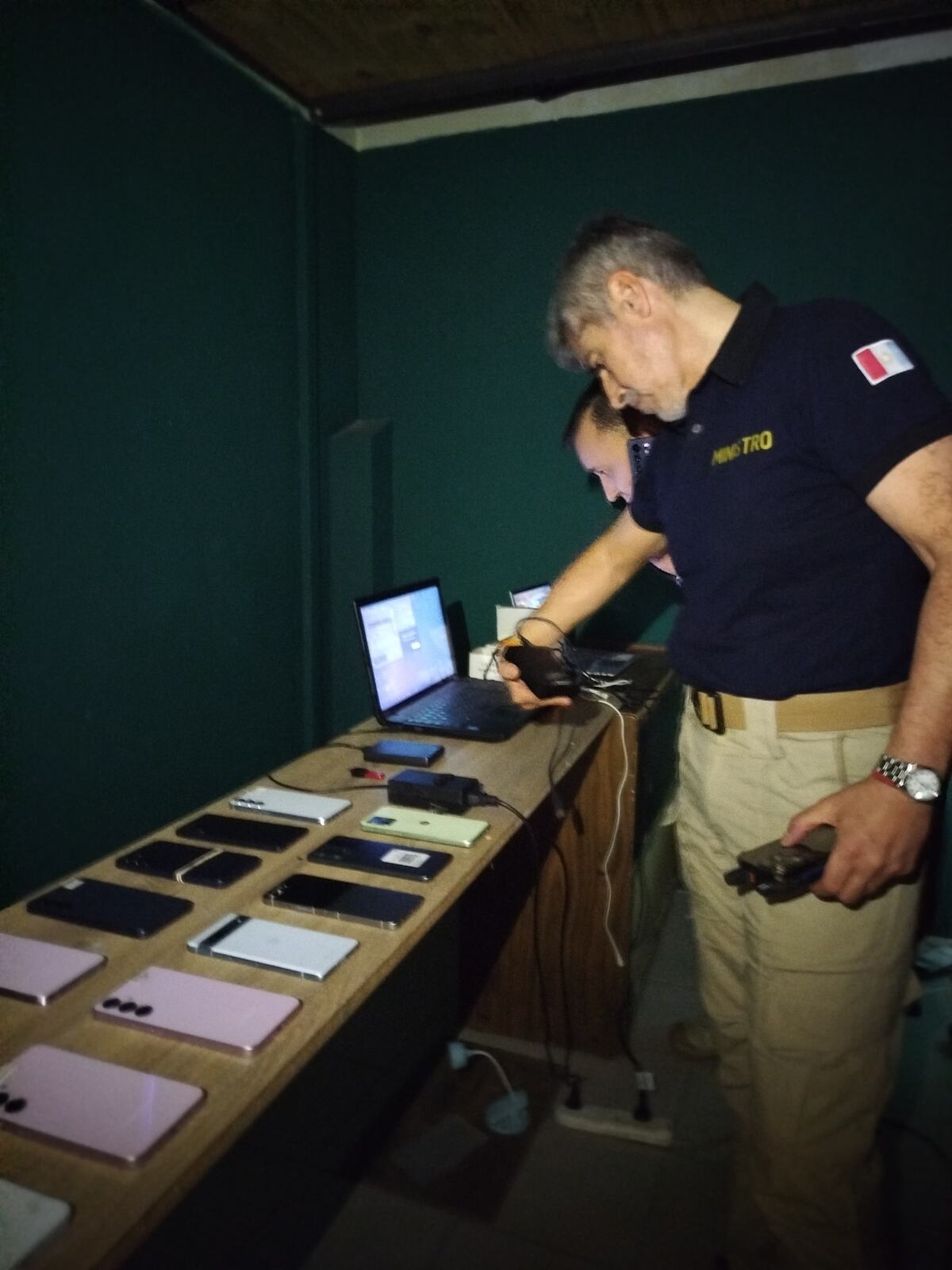 El ministro de Seguridad, Juan Pablo Quinteros, en los operativos. (Policía)