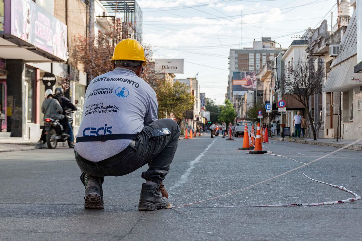 Transformación. En una arteria clave del centro de Río Cuarto (Gentileza).