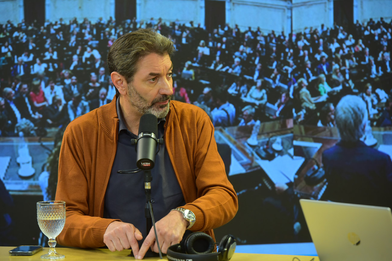 Pablo Carro, diputado nacional, en el streaming de La Voz en Vivo. (Nicolás Bravo / La Voz)