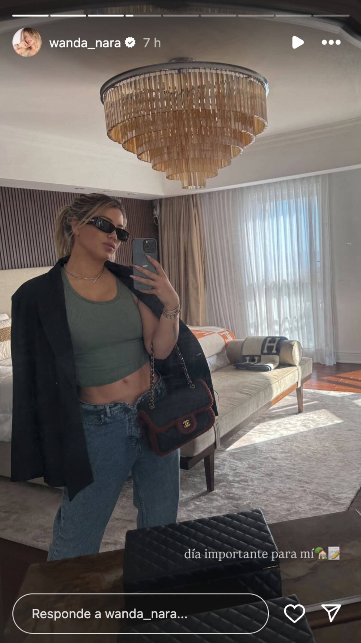 Wanda Nara dando la noticia de que se compraría una casa. (Foto: Instagram)