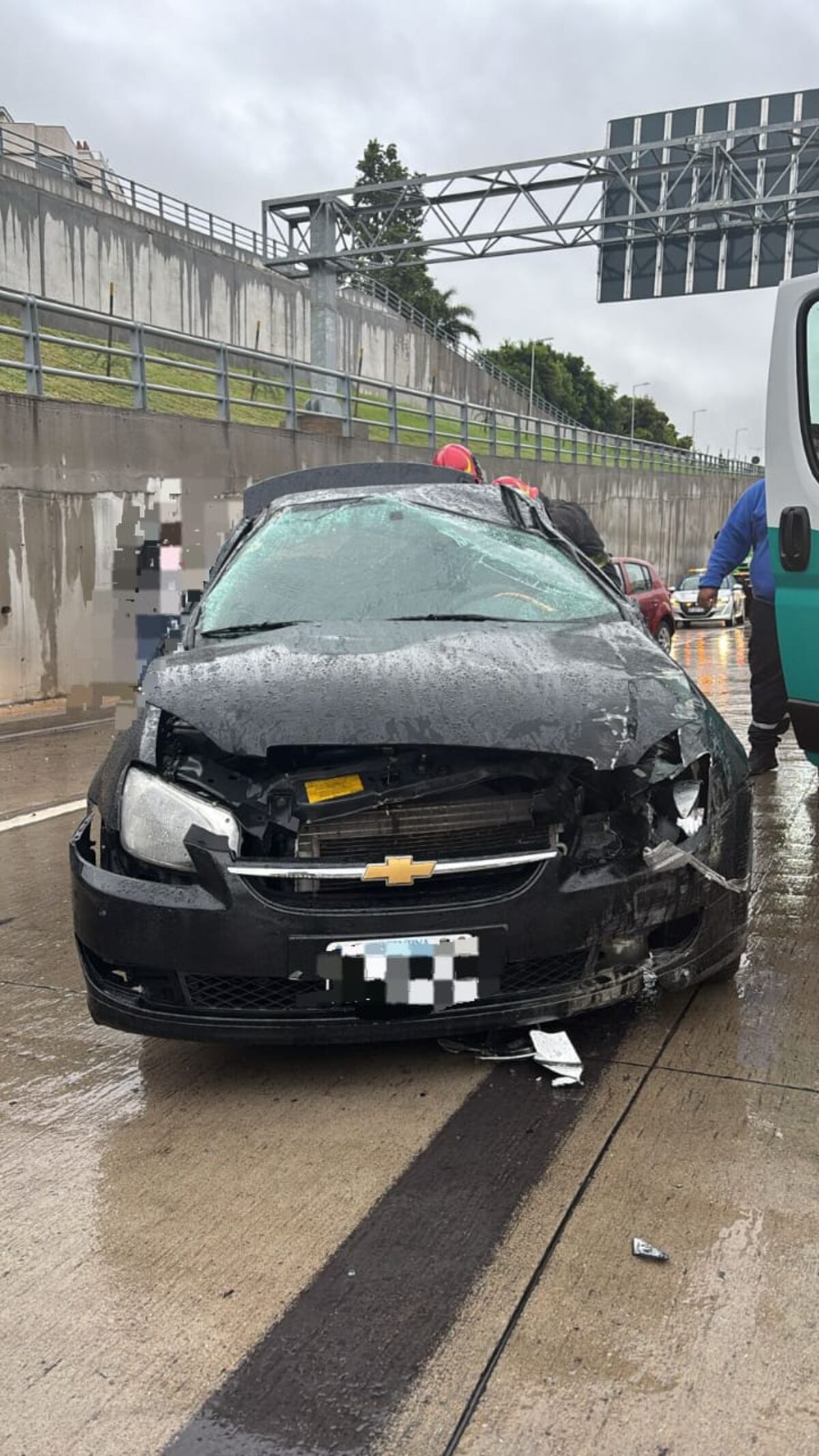 Circunvalación: un policía fue embestido por un vehículo en un siniestro vial. (Policía de Córdoba)