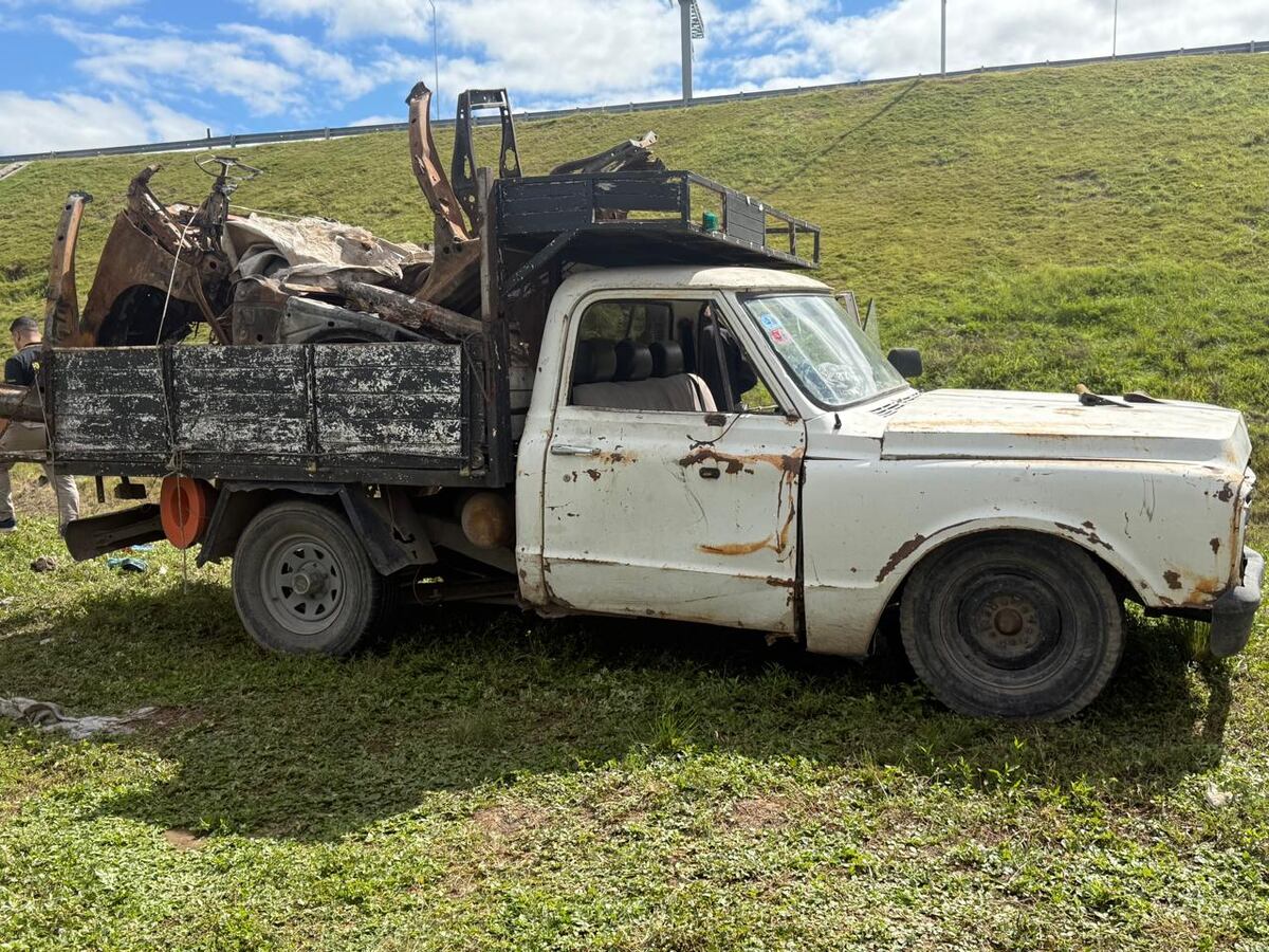 Los sujetos desarmaban a hachazos un auto y fueron detectados por la Policía.