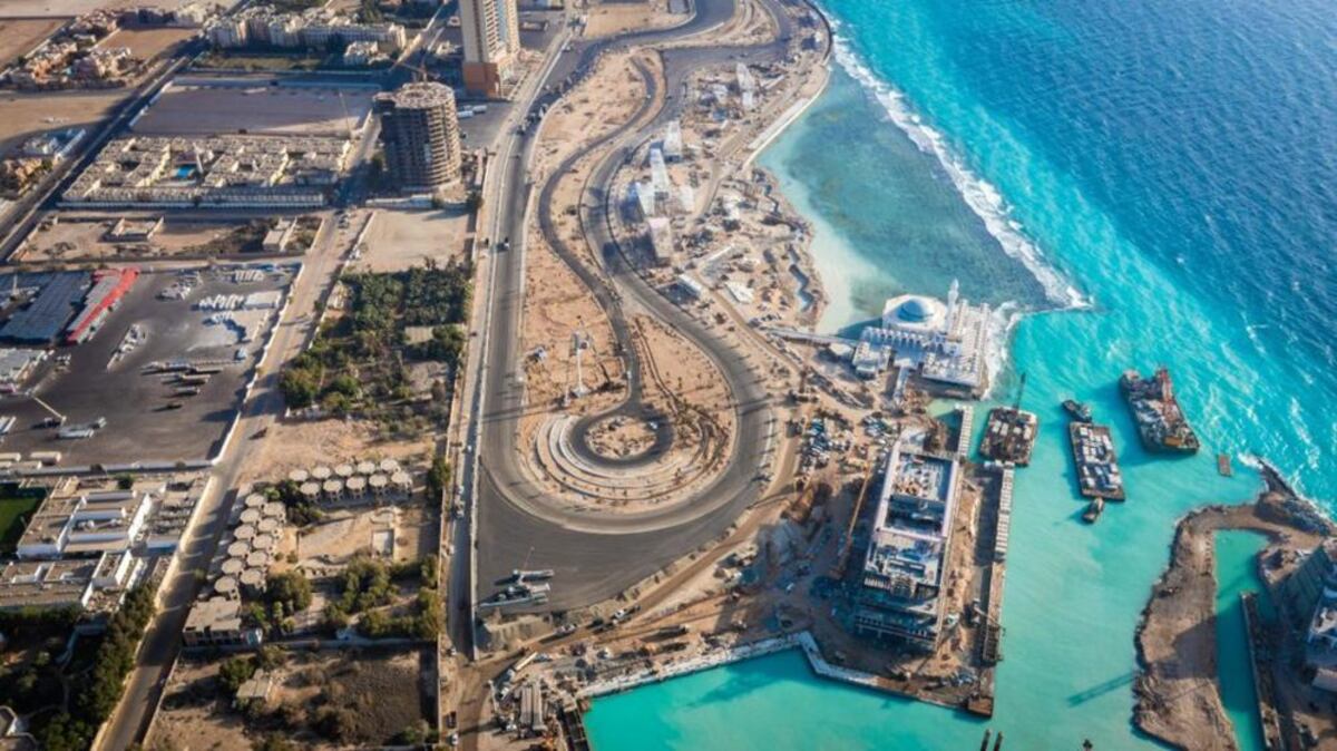 Parte del trazado callejero del Gran Premio de Arabia Saudita, que se correrá este fin de semana. (Foto: F1.com)
