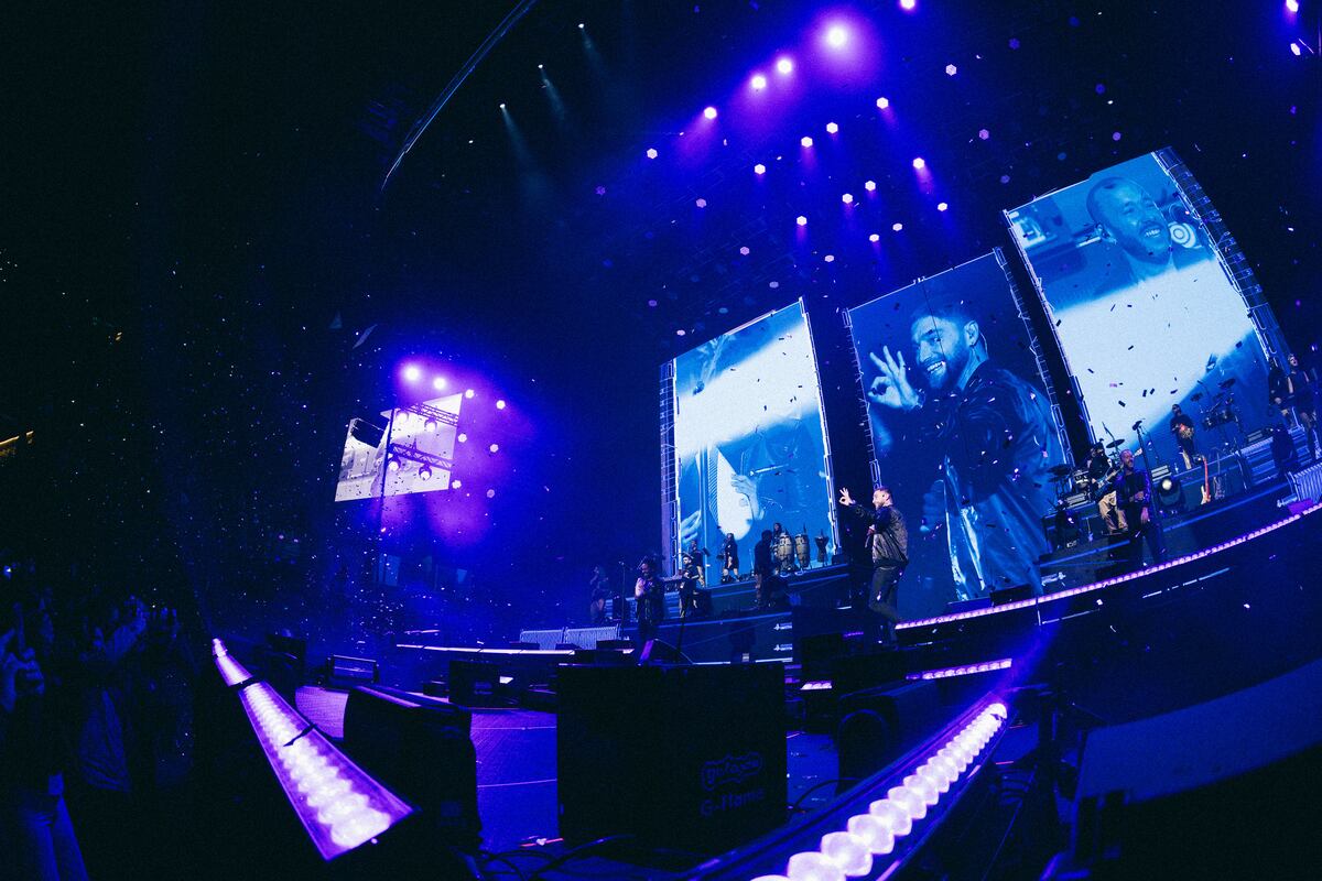 La Konga, en el inicio de otra serie de shows en el Movistar Arena. (Gentileza DF Entertainment)