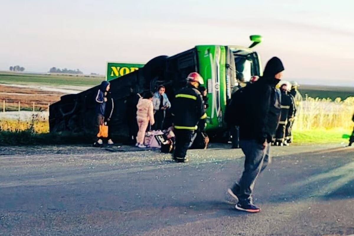 Tragedia en Buenos Aires. Al menos cuatro personas fallecieron tras el vuelco de un colectivo. (Infobae)