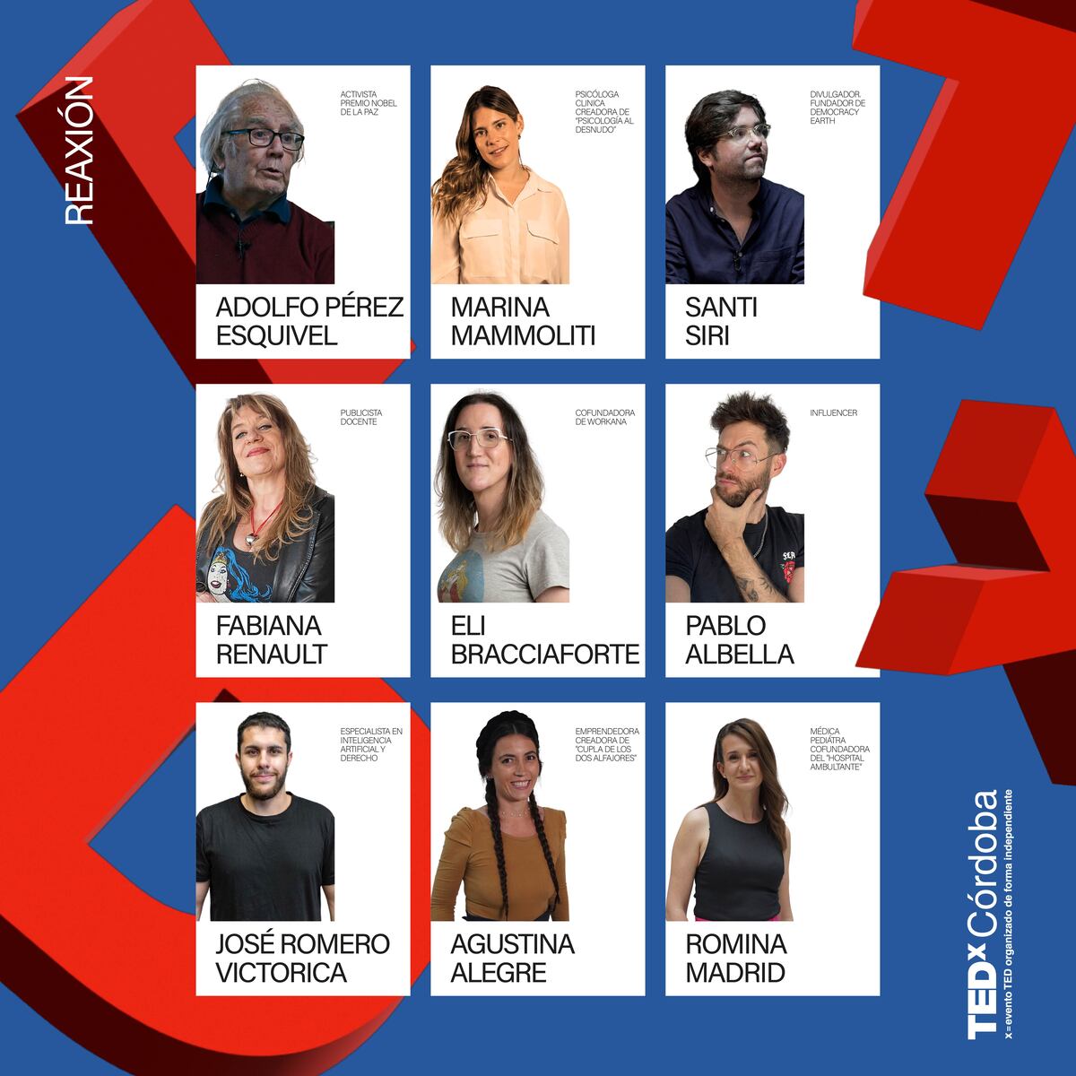 Los oradores del TEDxCórdoba 2023.