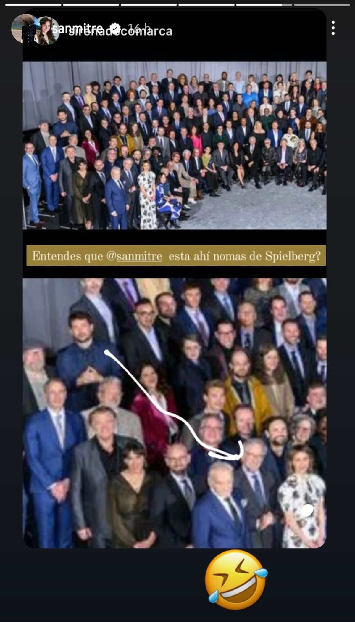 Santiago Mitre, a metros de Steven Spielberg (Collage web)