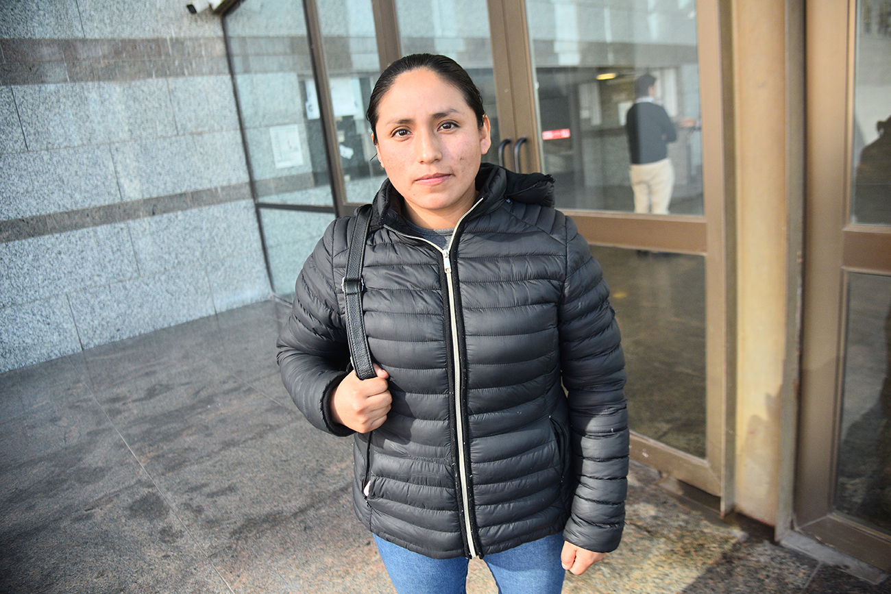 Yoselín Rojas en la Justicia. (Pedro castillo / La Voz)