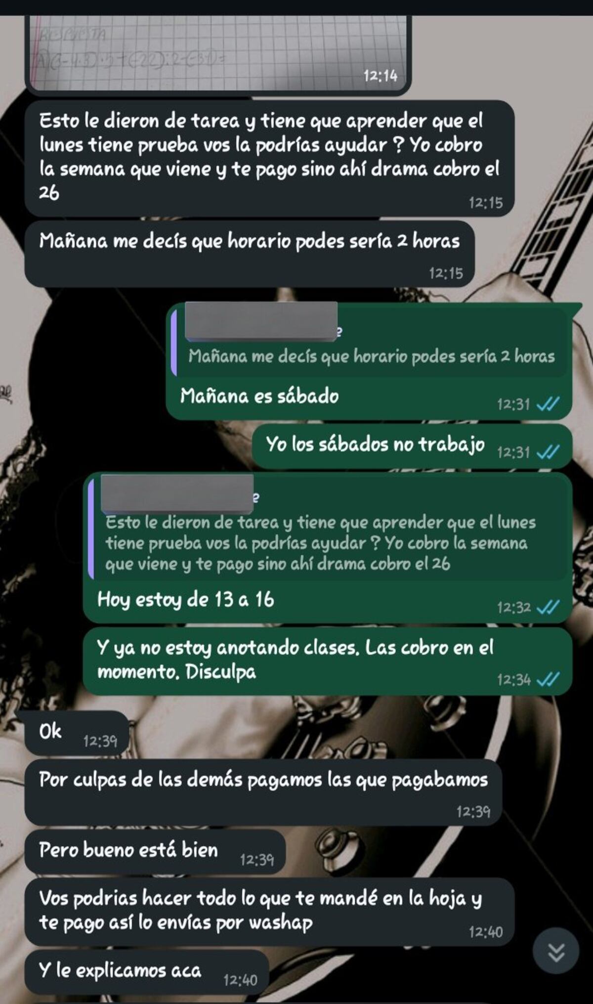 La conversación.