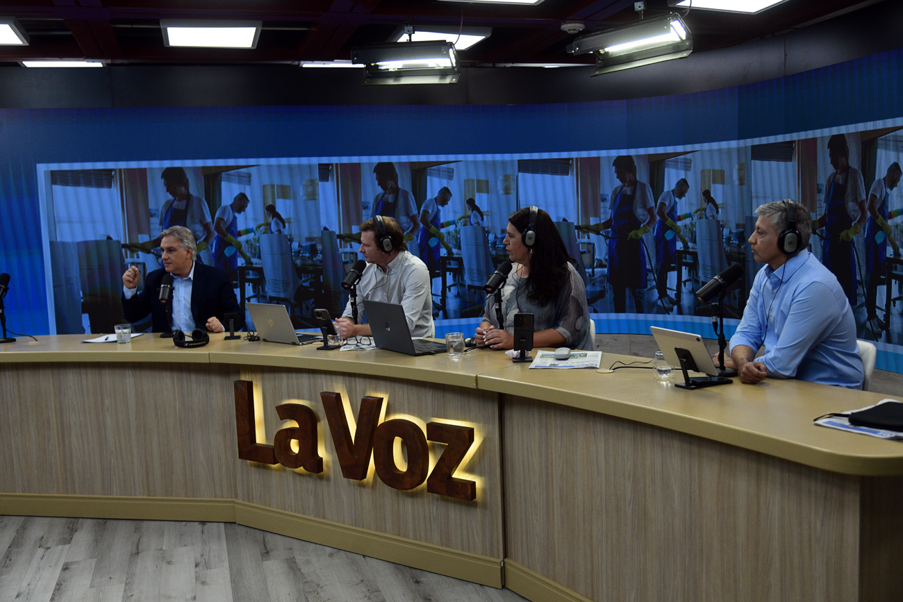 El gobernador de Córdoba, Martín Llaryora, en La Voz en Vivo. (Ramiro Pereyra / La Voz)