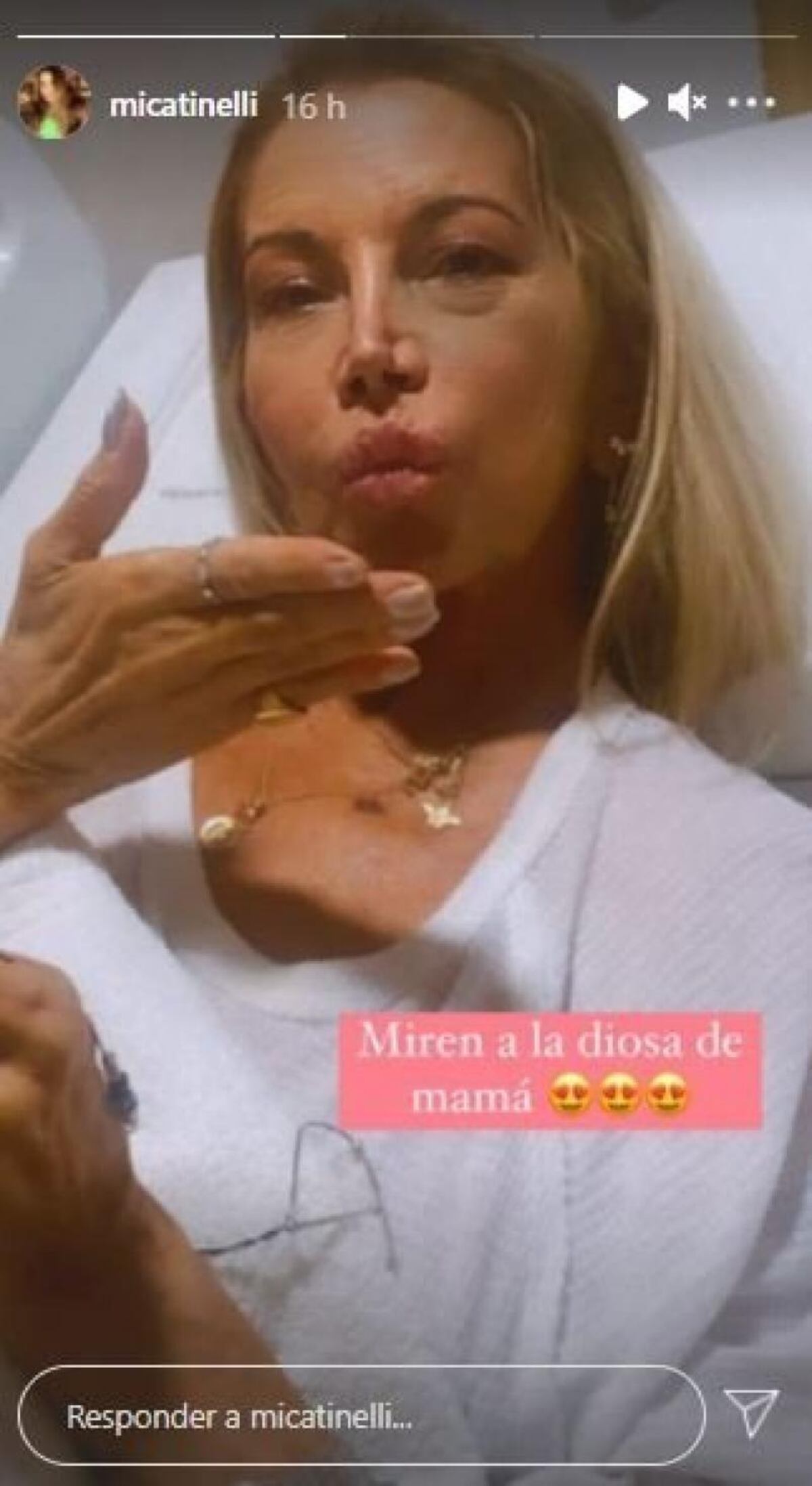 Soledad cuando estaba internada.