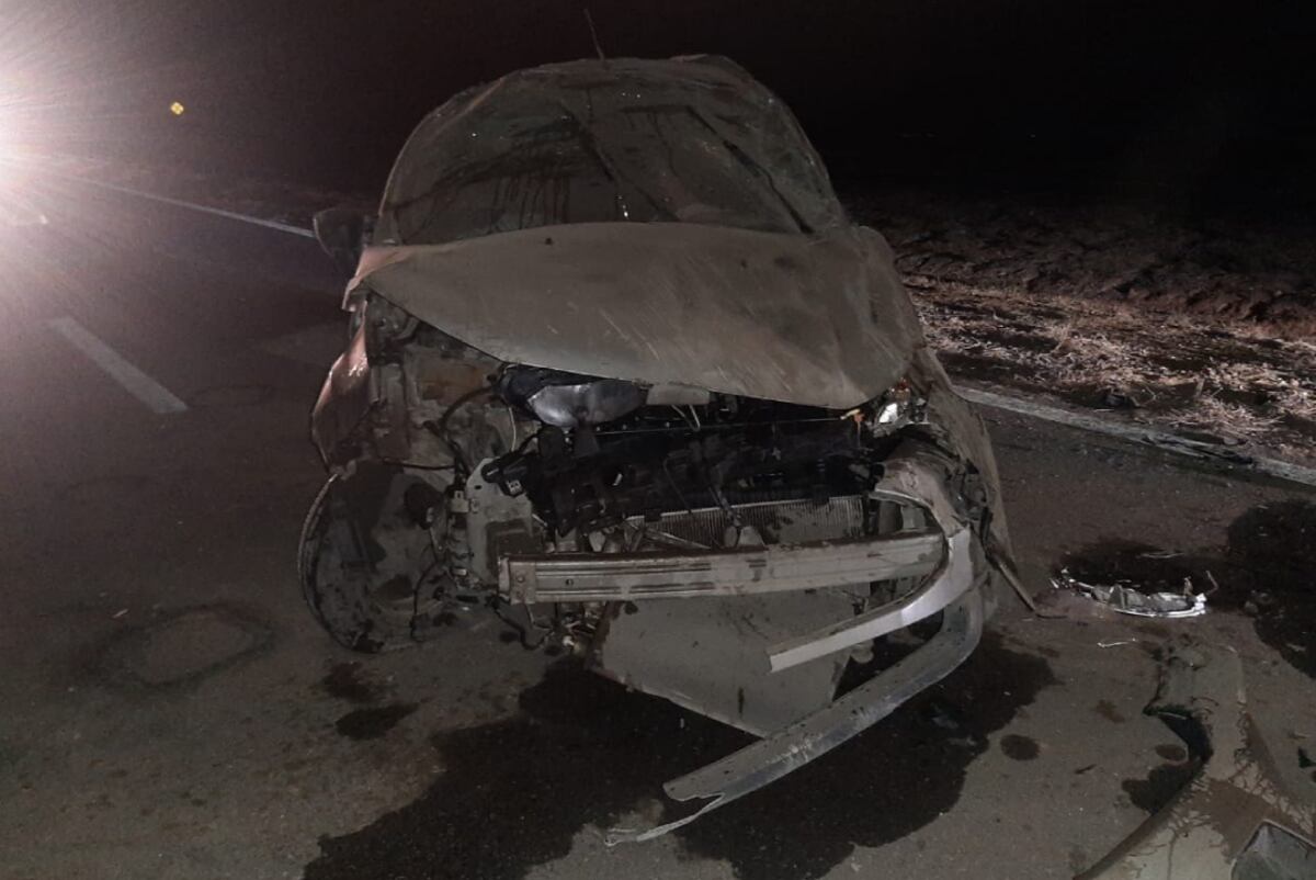 Clavos miguelito. Un hombre volcó este domingo por la madrugada en la Autovía 19. (Foto / El Diario del Pueblo)