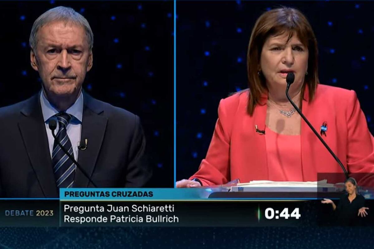 Cruces. Juan Schiaretti y Patricia Bullrich tuvieron algunos cruces en el último debate presidencial. Aunque el gobernador de Córdoba fue más duro con Sergio Massa. (La Voz / Archivo)