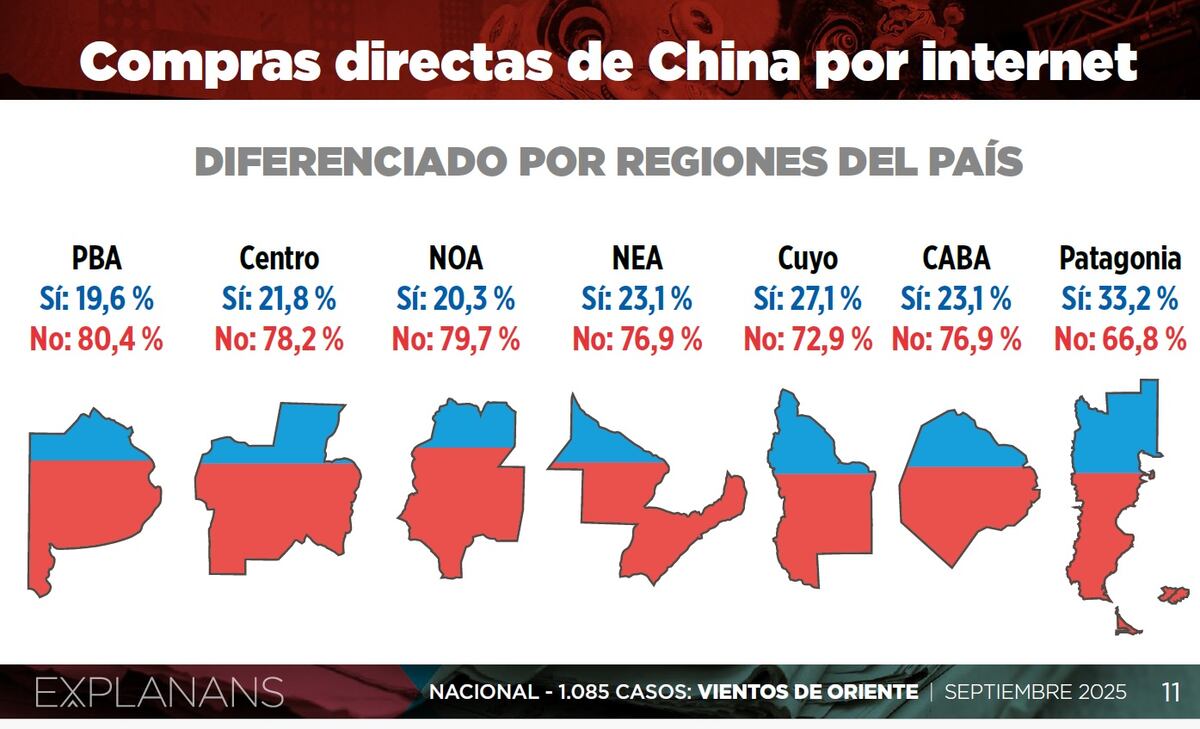 COMPRAS EN SHEIN Y TEMU. Encuesta de Explanans y Negocios con China, 2025.
