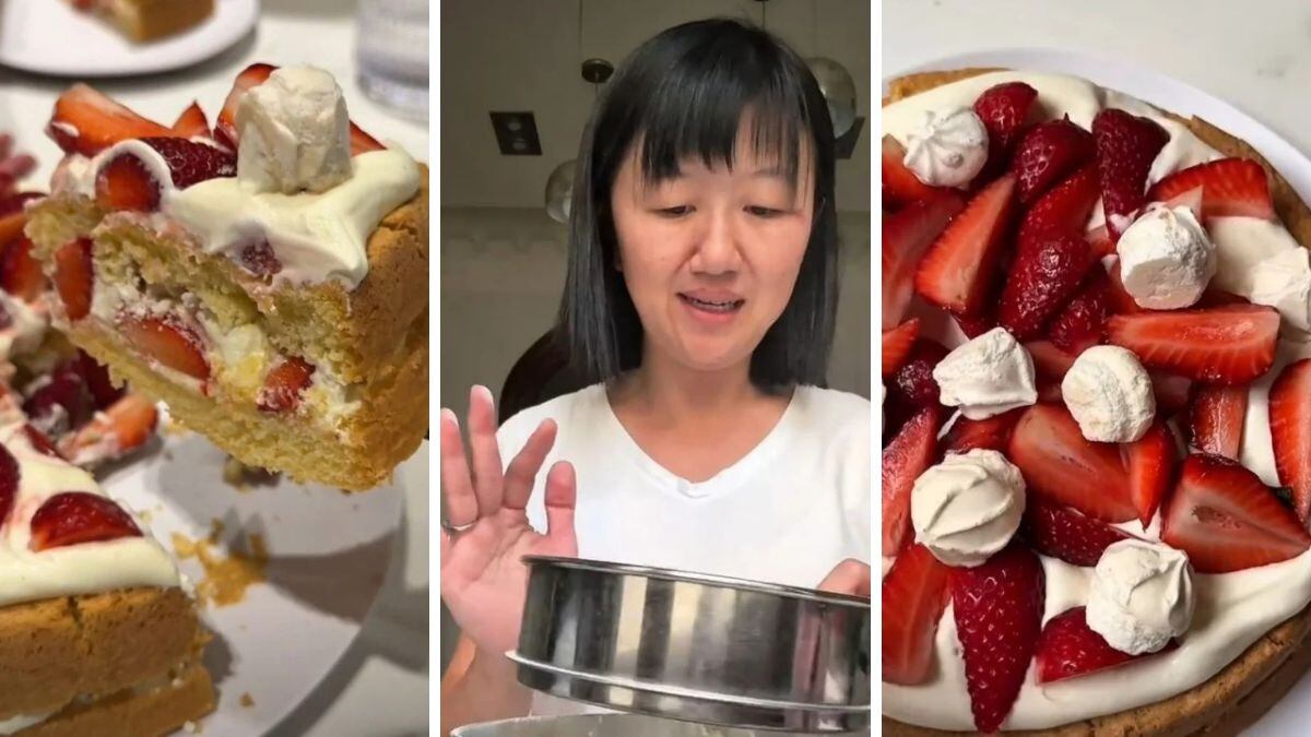 Torta fresca con frutillas: la receta de Karina Gao.