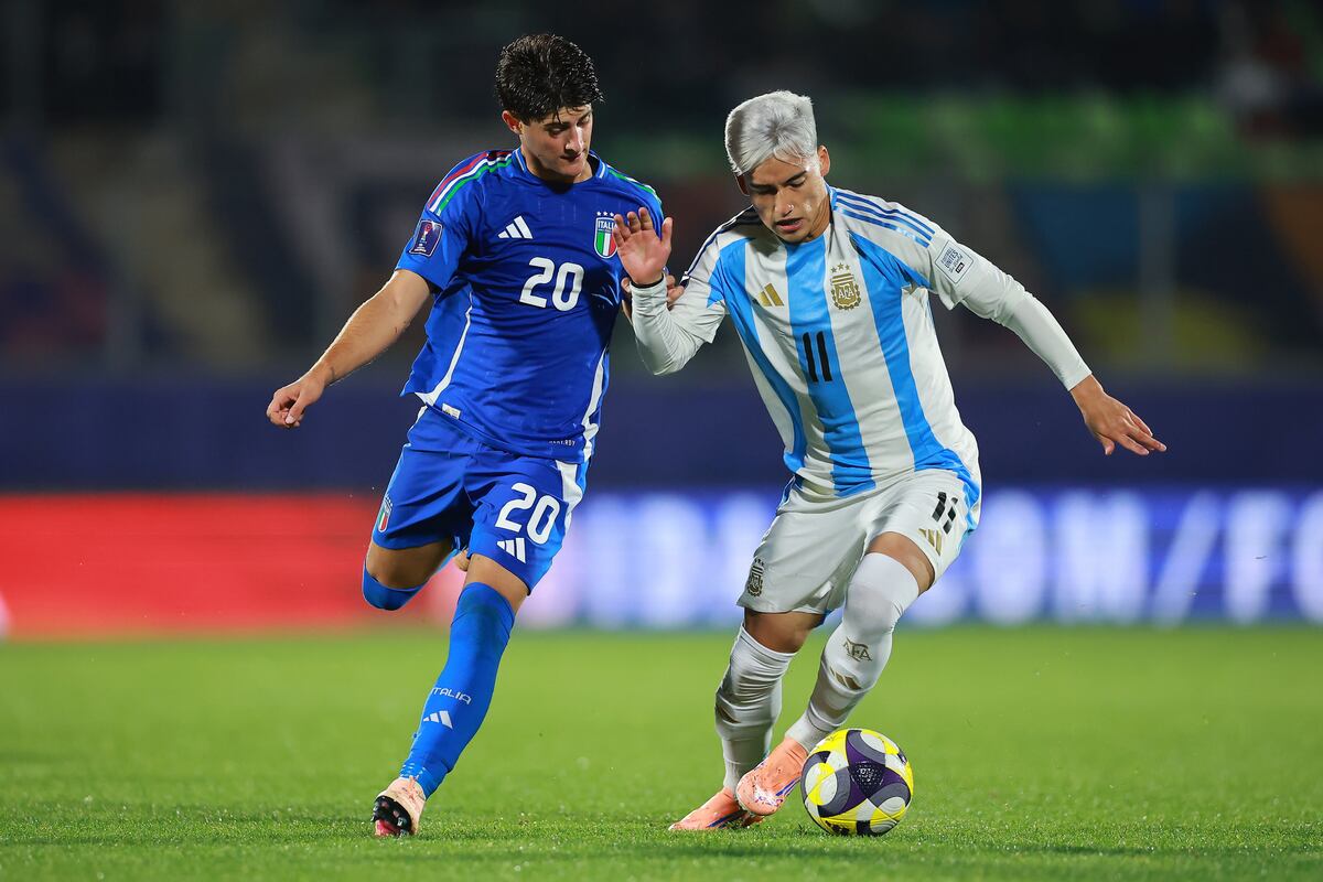 La selección Sub 20 ante Italia, con victoria 1 a 0. (AFA).