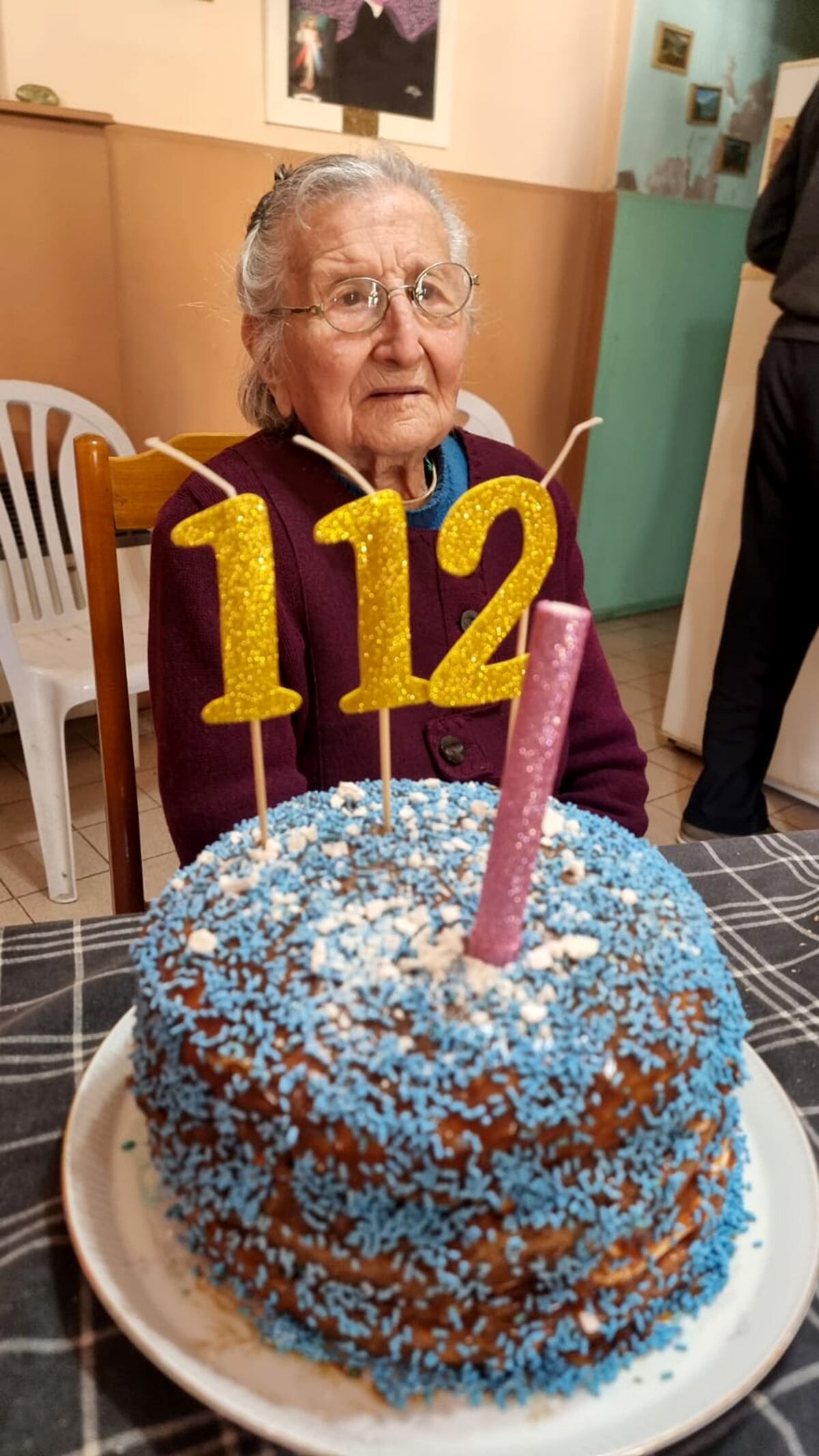 Onorina Apprato de Tagliaferro celebró el 7 de julio de 2025 con familiares sus 112 años. (Gentileza familia Tagliaferro)