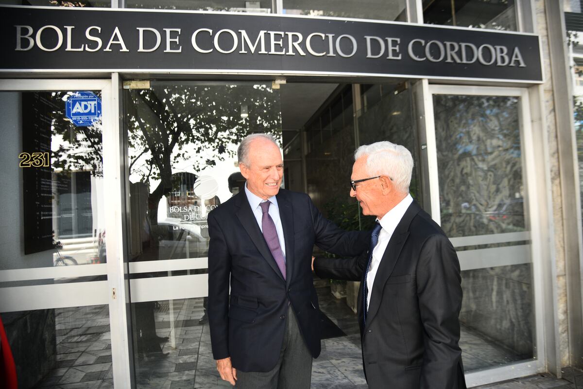 Eduardo Constantini, en la Bolsa de Comercio de Córdoba. (Pedro Castillo)