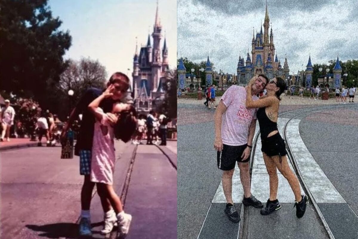 La China Suárez y su hermano en Disney. (Instagram)