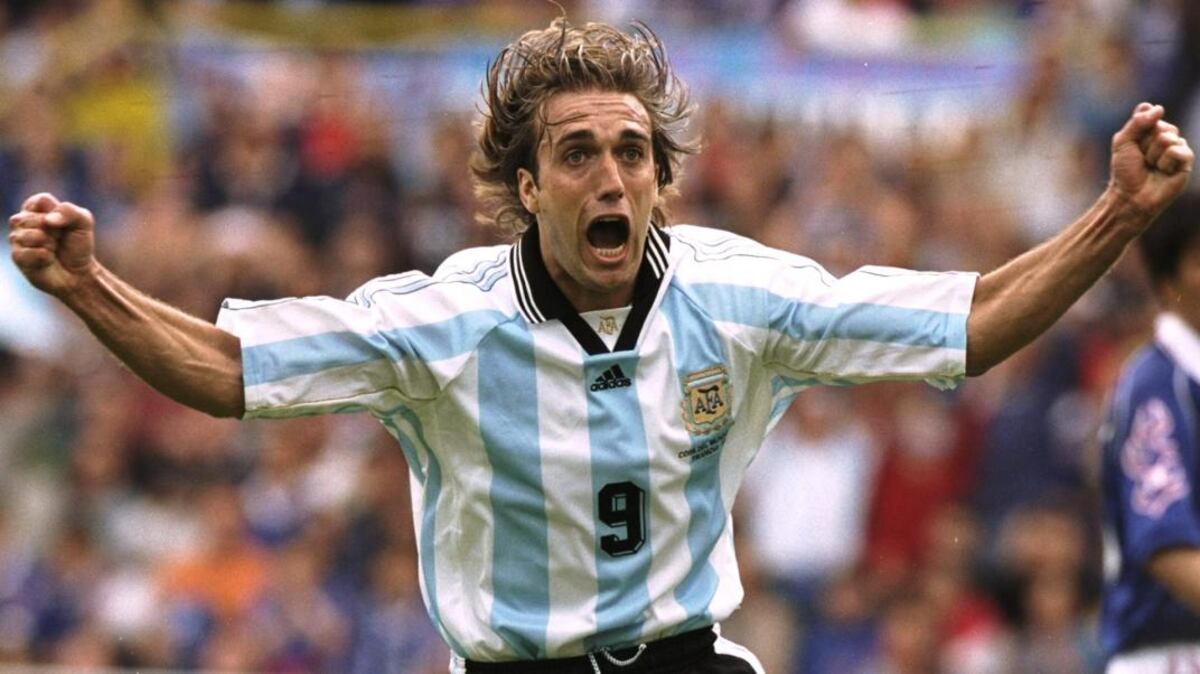 "Batigol", en su etapa en la selección argentina. (La Voz)