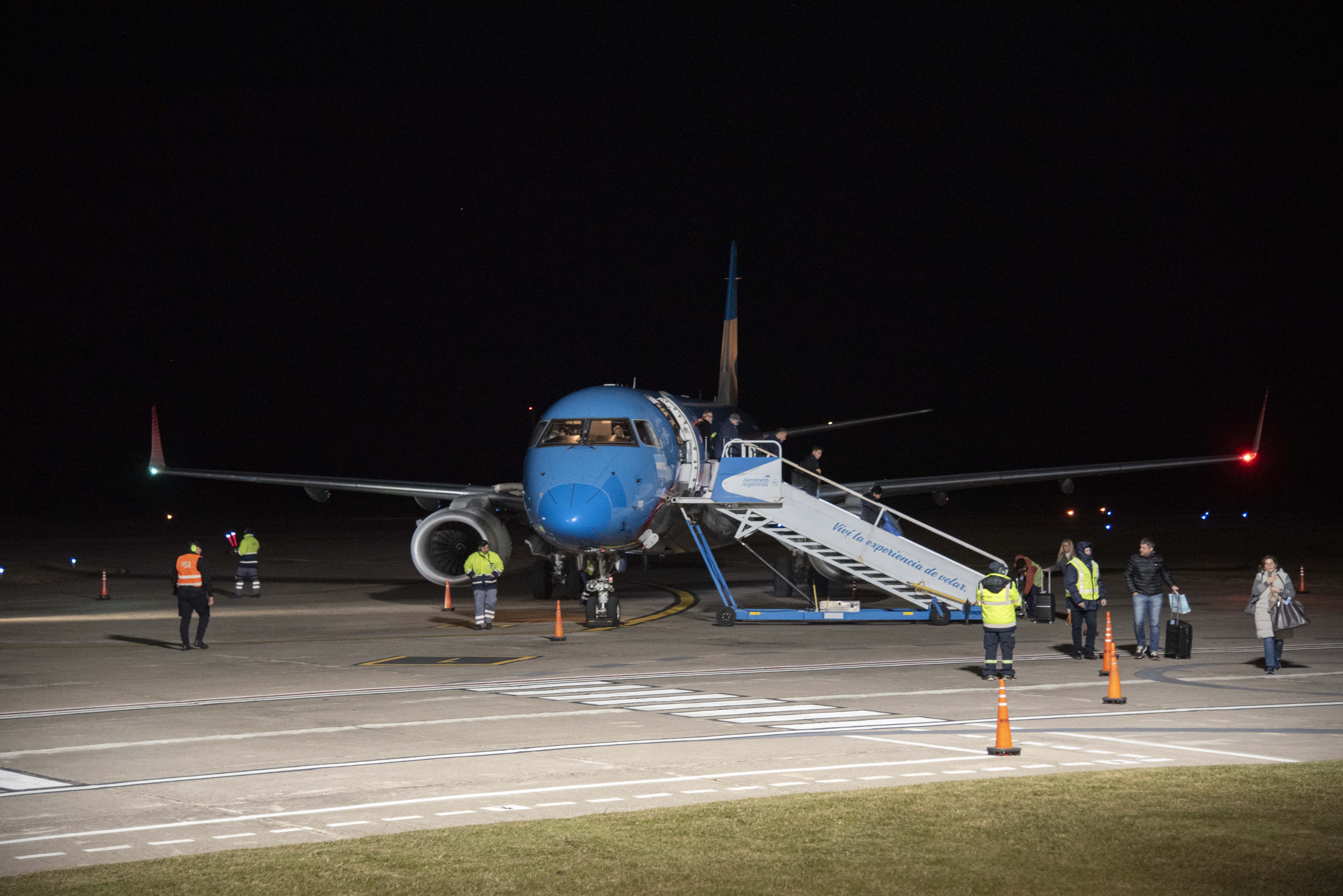 Regreso. Después de meses de inactividad, se retomó la ruta aérea Río Cuarto-Buenos Aires (Gentileza)