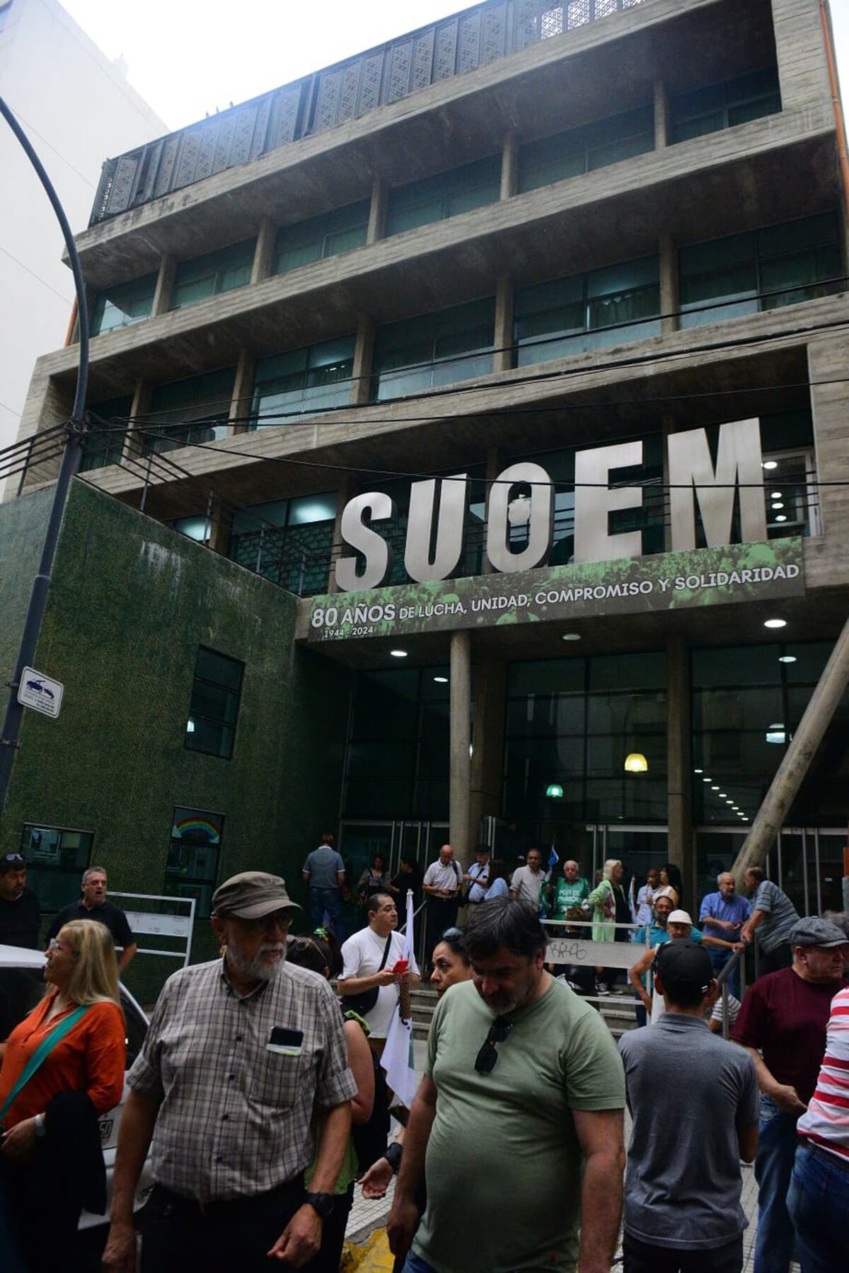 Protesta y asamblea de SUOEM. (José Gabriel Hernández / La Voz)