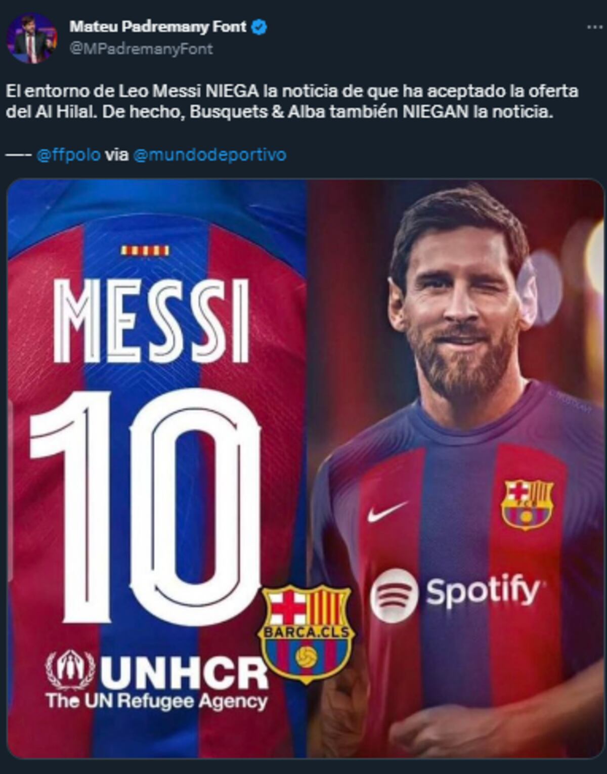 Niegan que Messi juegue en Arabia