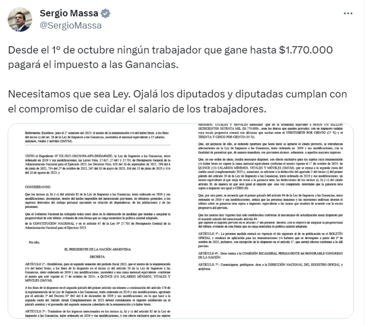 X - Sergio Massa